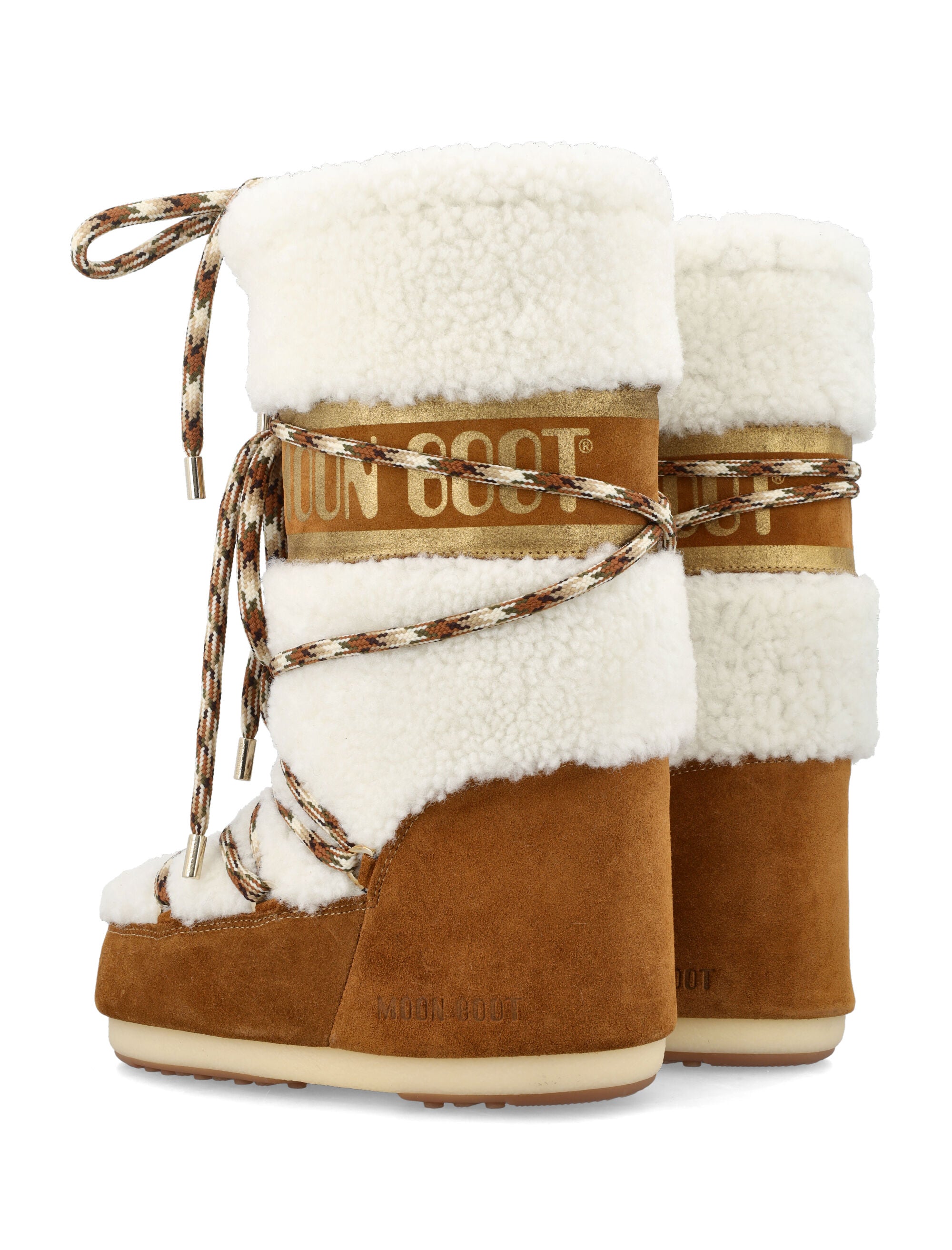 Icon Shearling Boots Whisky Off White Upper