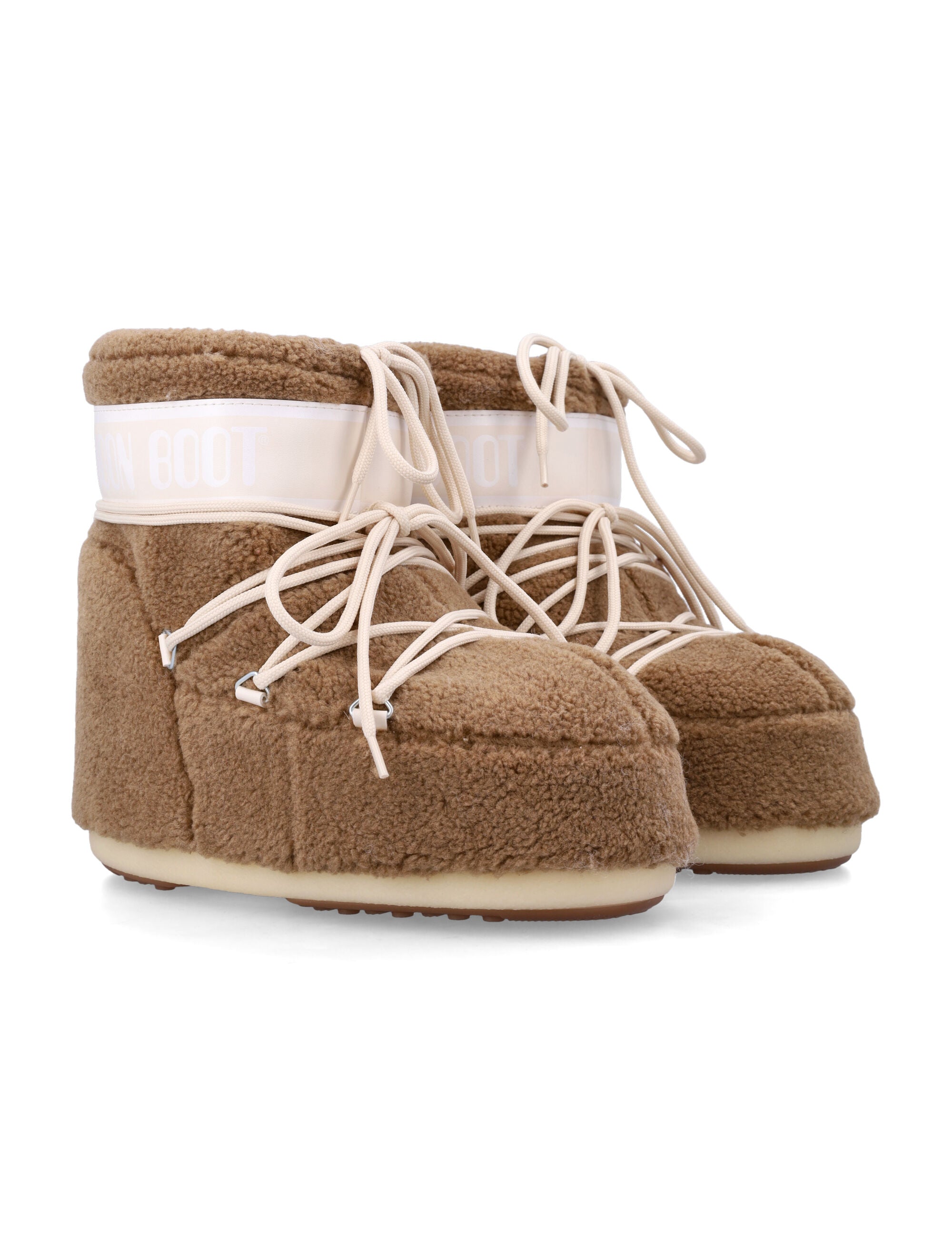 Moon Boot Icon low fleece ankle Camel Upper