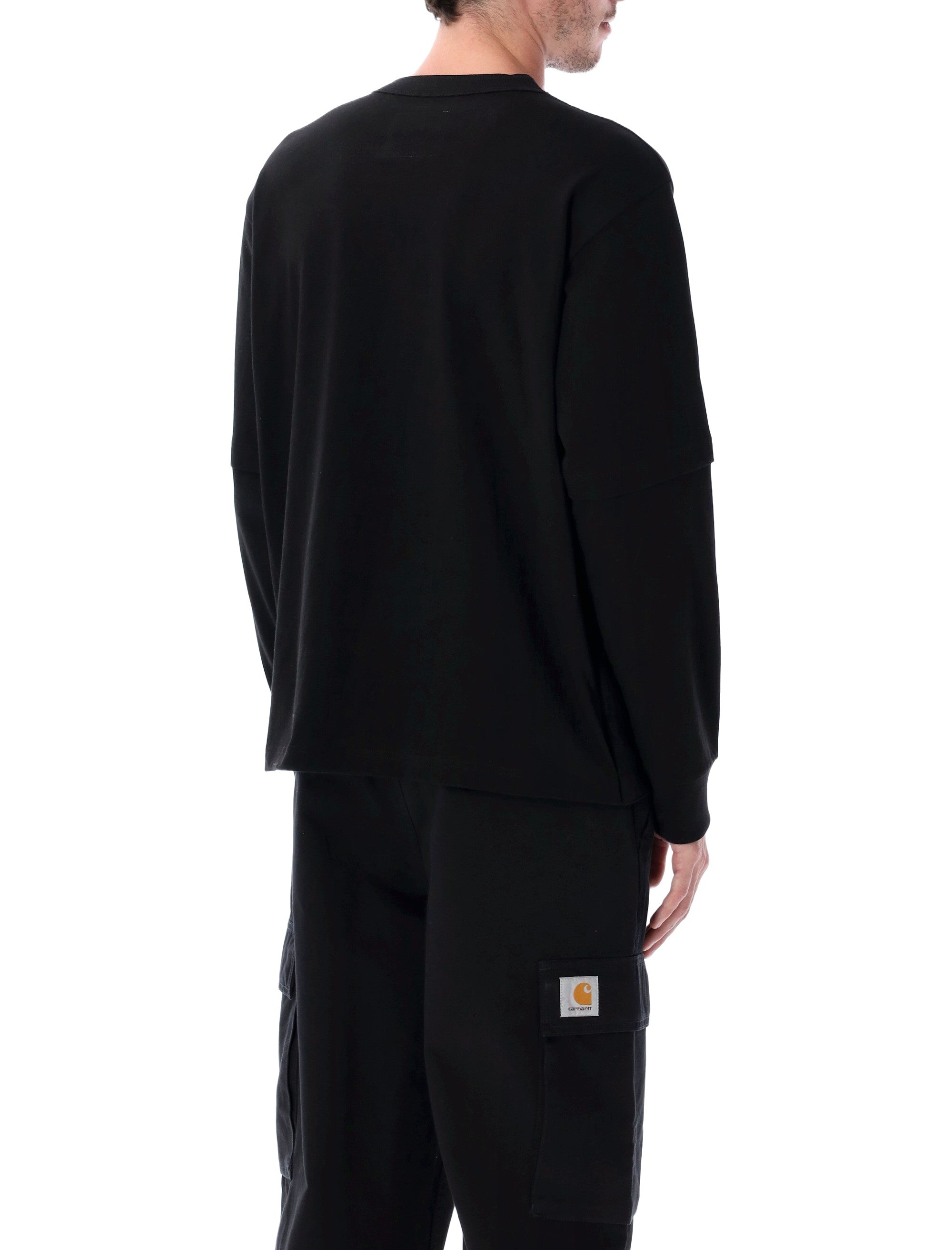 Sacai x Carhartt WIP cotton jersey long-sleeve T-shirt Black