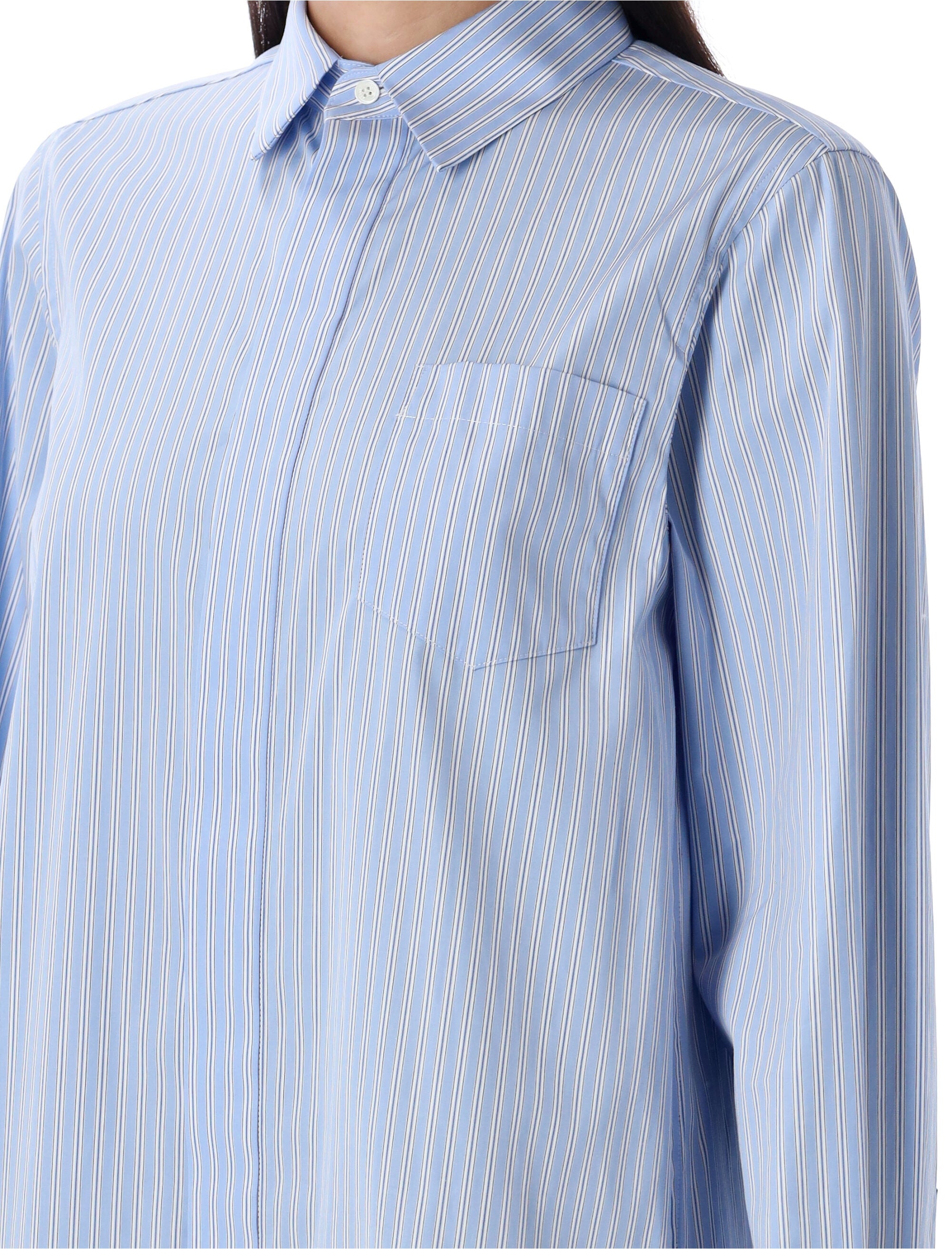 Striped shirt dress Lightblue Stripe Cotton