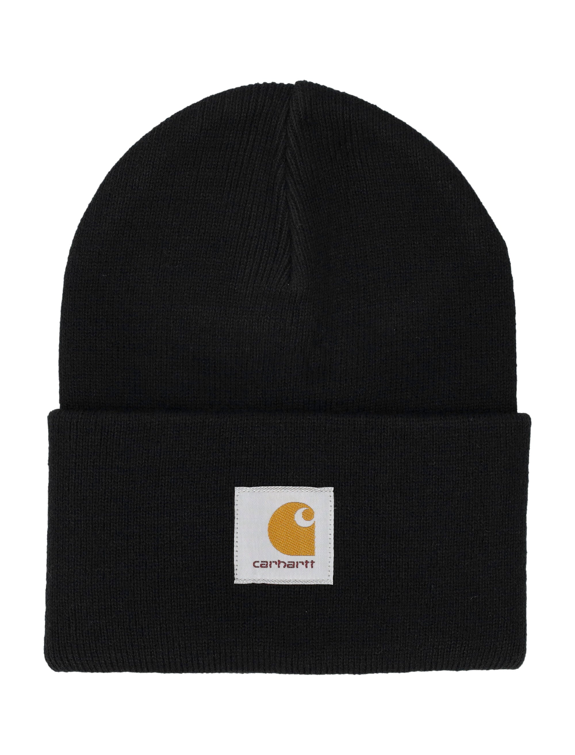 Carhartt WIP Logo Patch Beanie Black Acrylic Hat
