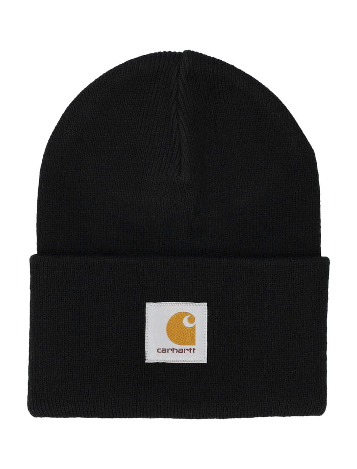 Carhartt WIP Logo Patch Beanie Black Acrylic Hat