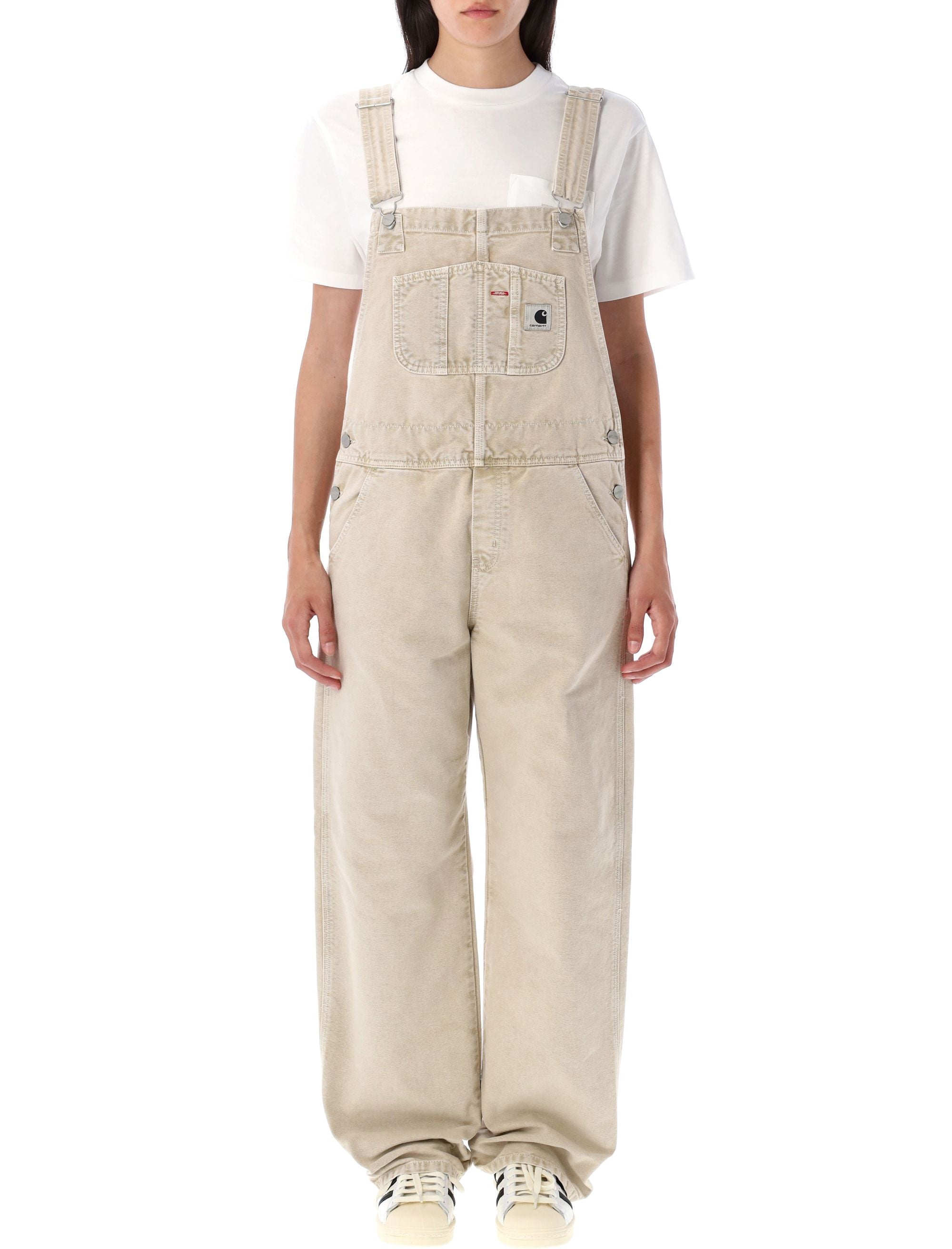 Bib overall straight Dusty H Brown Organic Cotton Jumpsuit