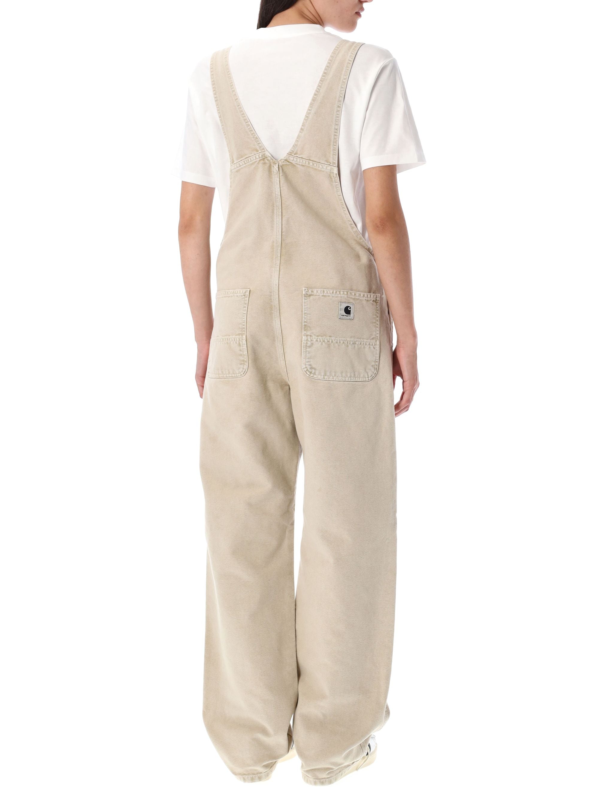 Bib overall straight Dusty H Brown Organic Cotton Jumpsuit