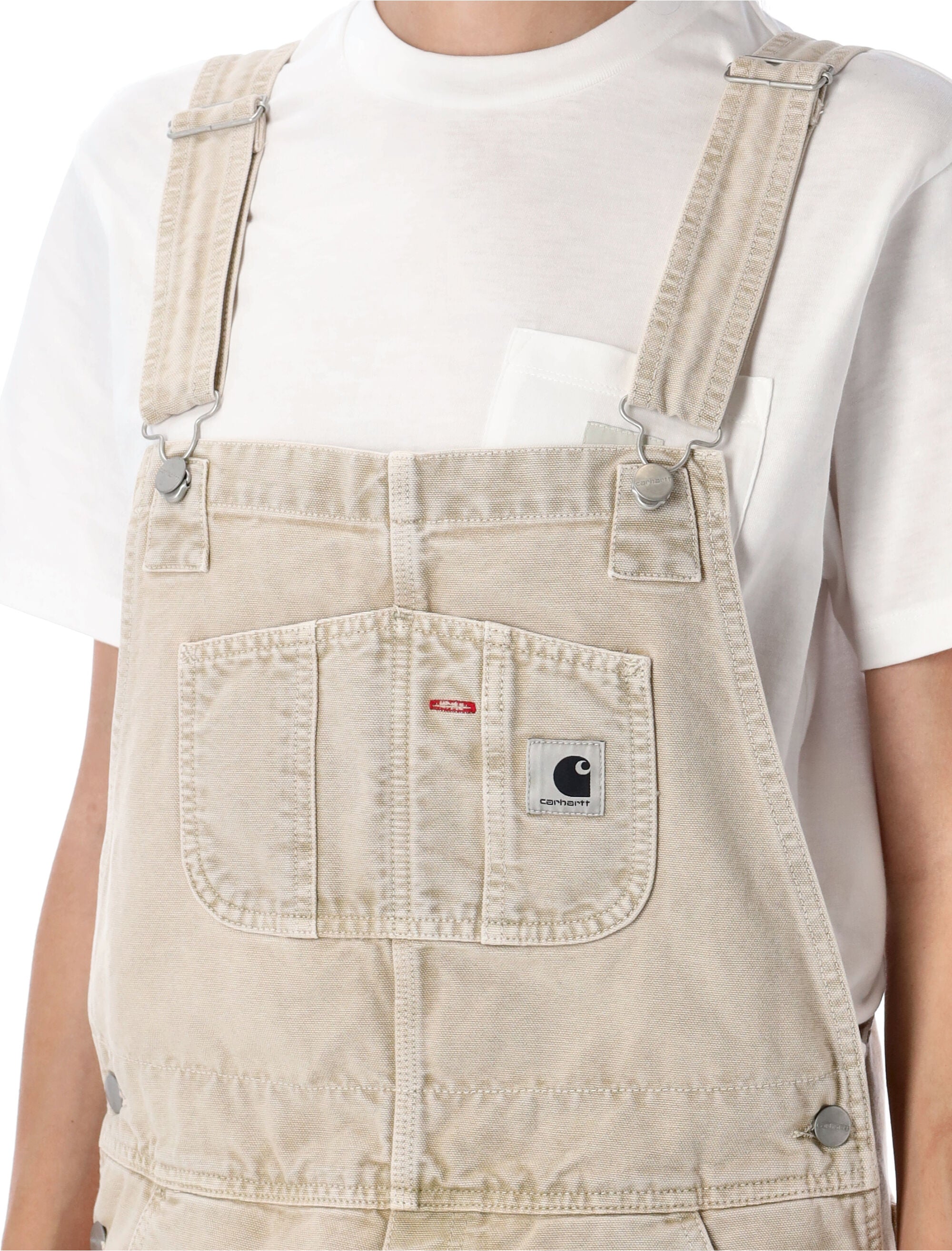 Bib overall straight Dusty H Brown Organic Cotton Jumpsuit