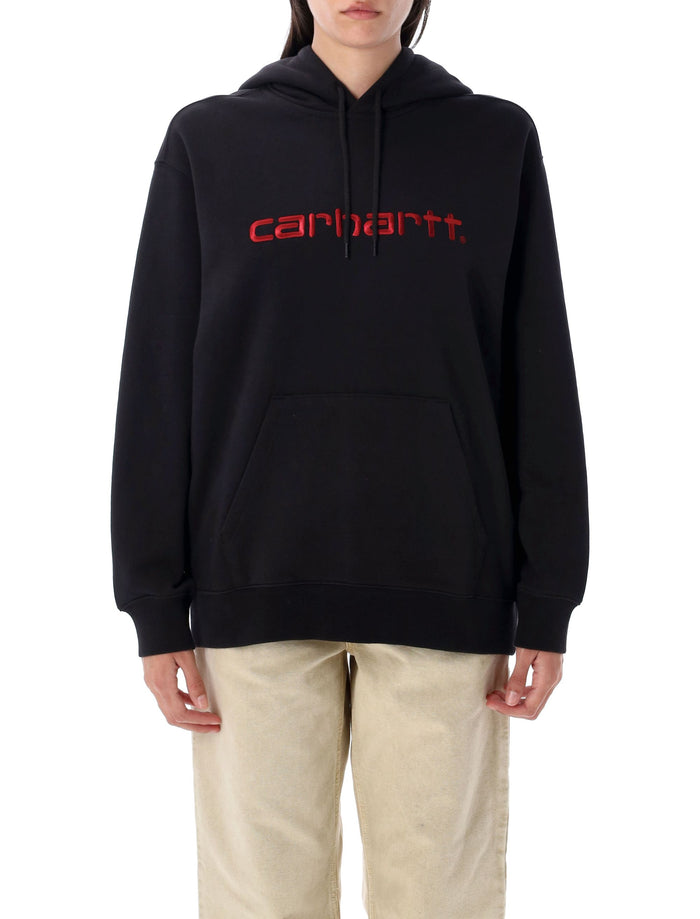 Hooded Carhartt sweatshirt Black Scarlet Cotton