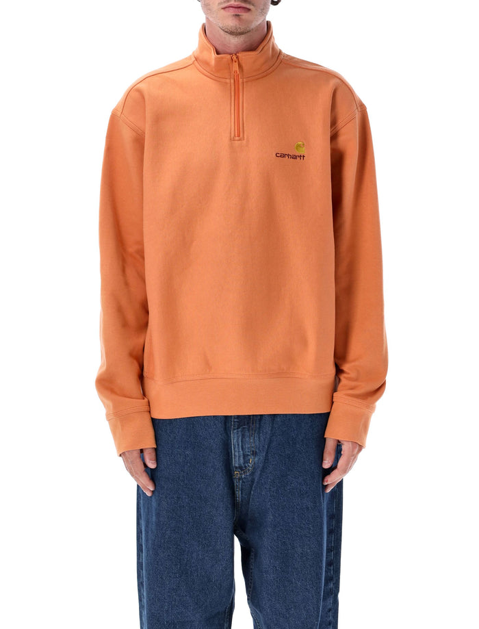 Half-Zip American Script Sweatshirt Redhaven Cotton