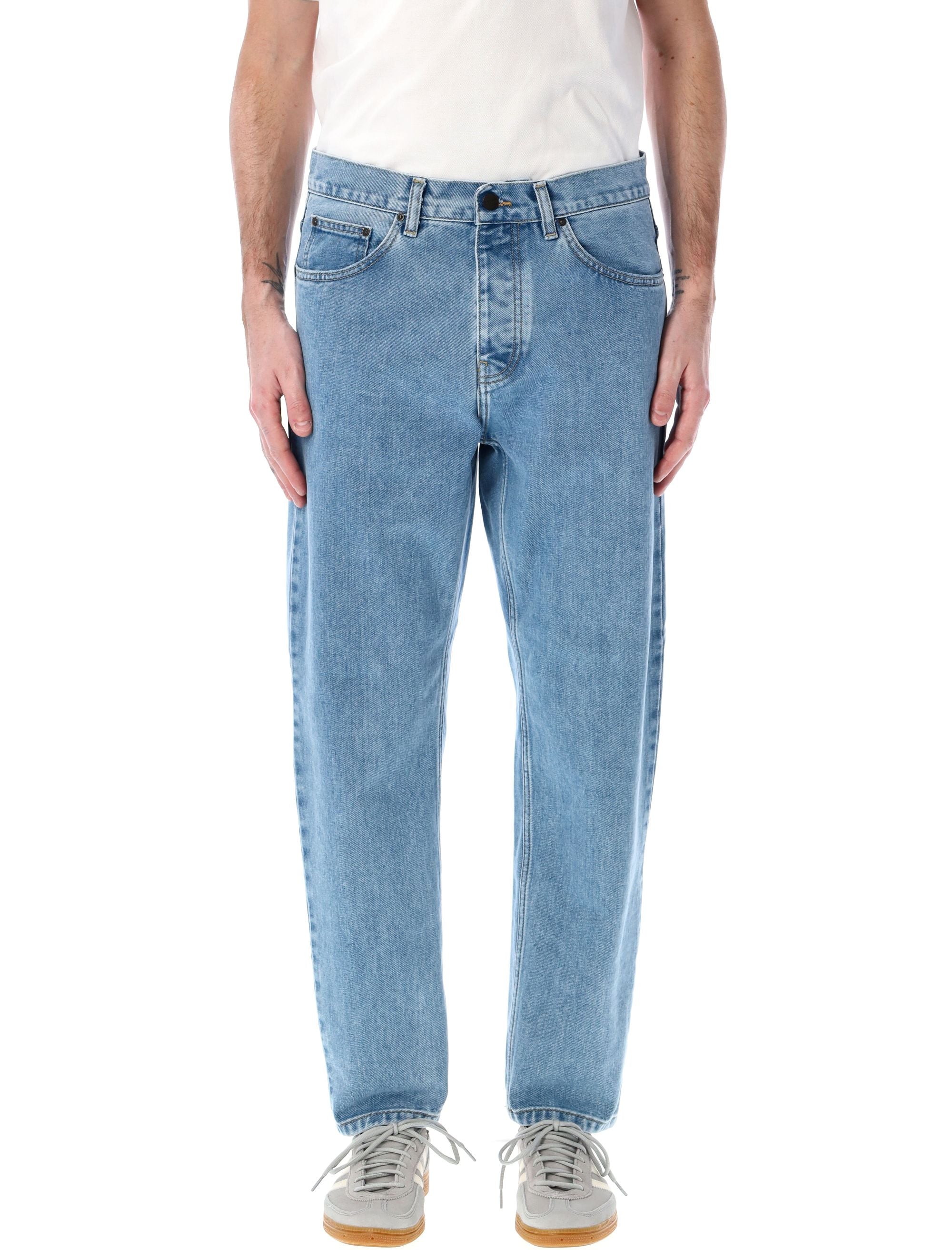 Newel denim pant Blue Stone Bleached Cotton Jean