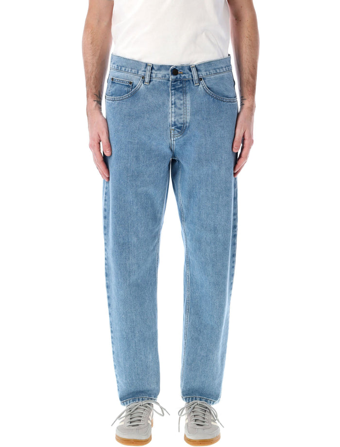 Newel denim pant Blue Stone Bleached Cotton Jean