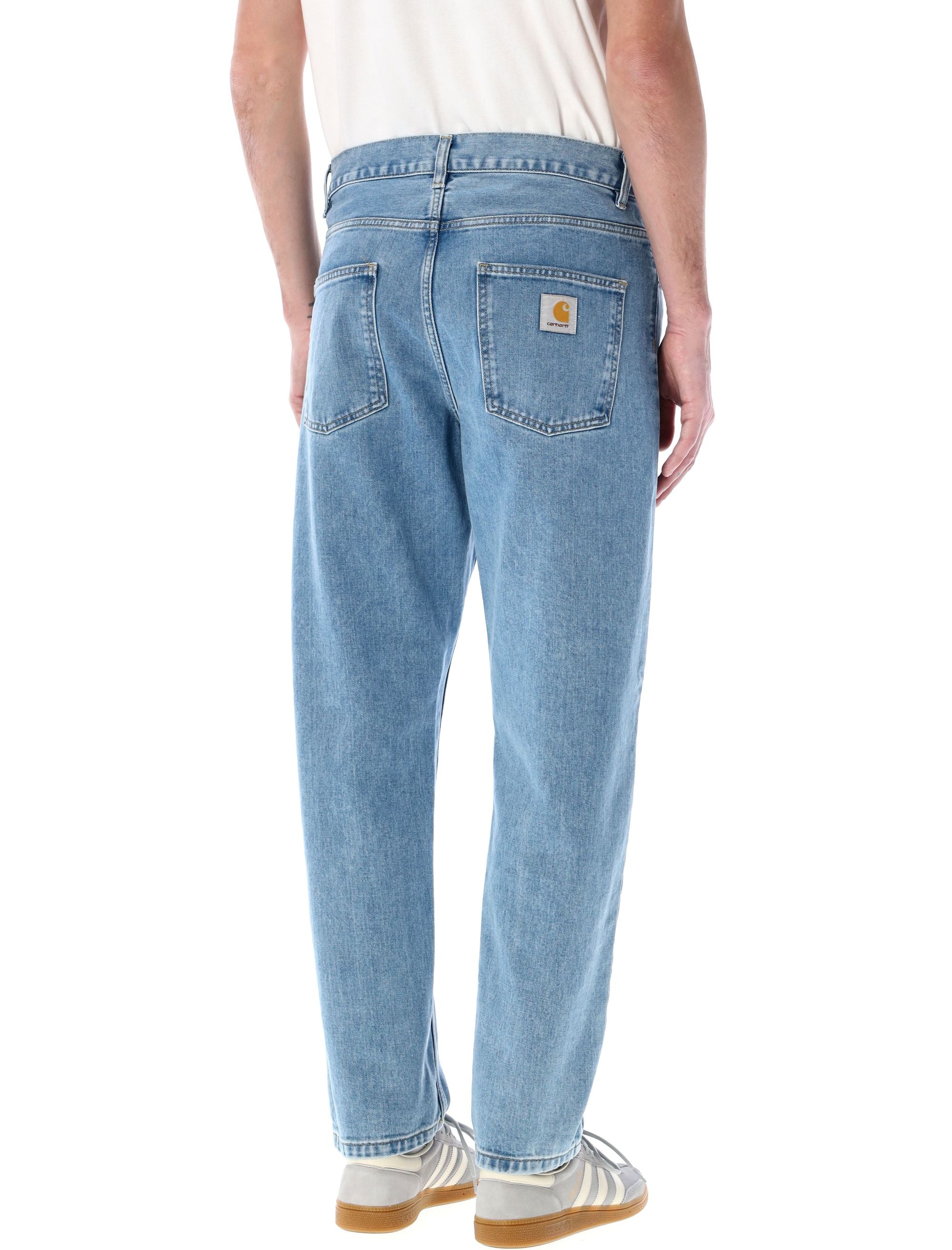 Newel denim pant Blue Stone Bleached Cotton Jean