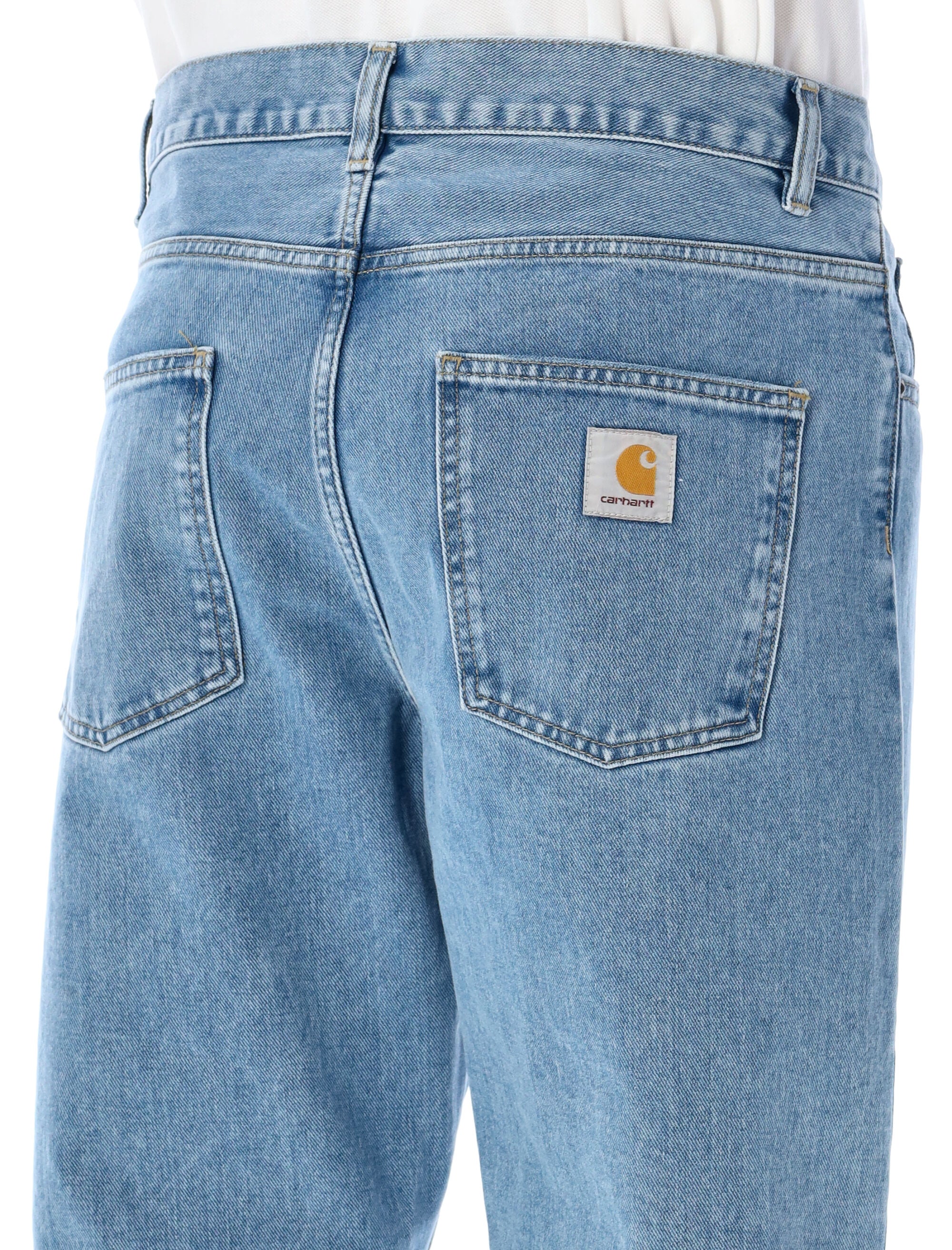 Newel denim pant Blue Stone Bleached Cotton Jean