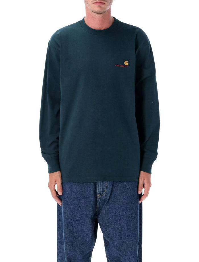 American Script t-shirt Deep Lagoon Organic Cotton Tshirt