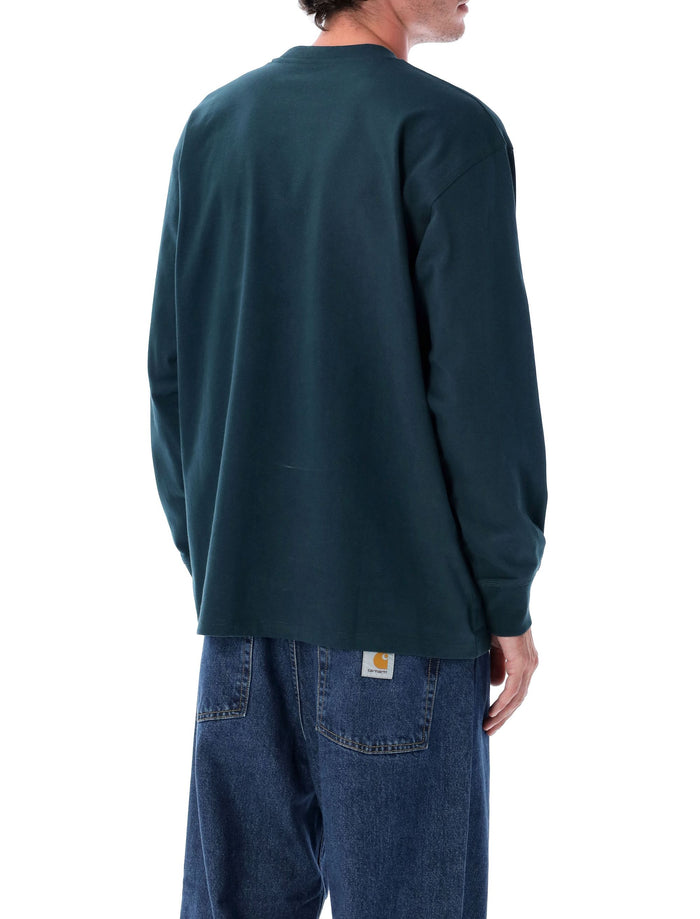 American Script t-shirt Deep Lagoon Organic Cotton Tshirt
