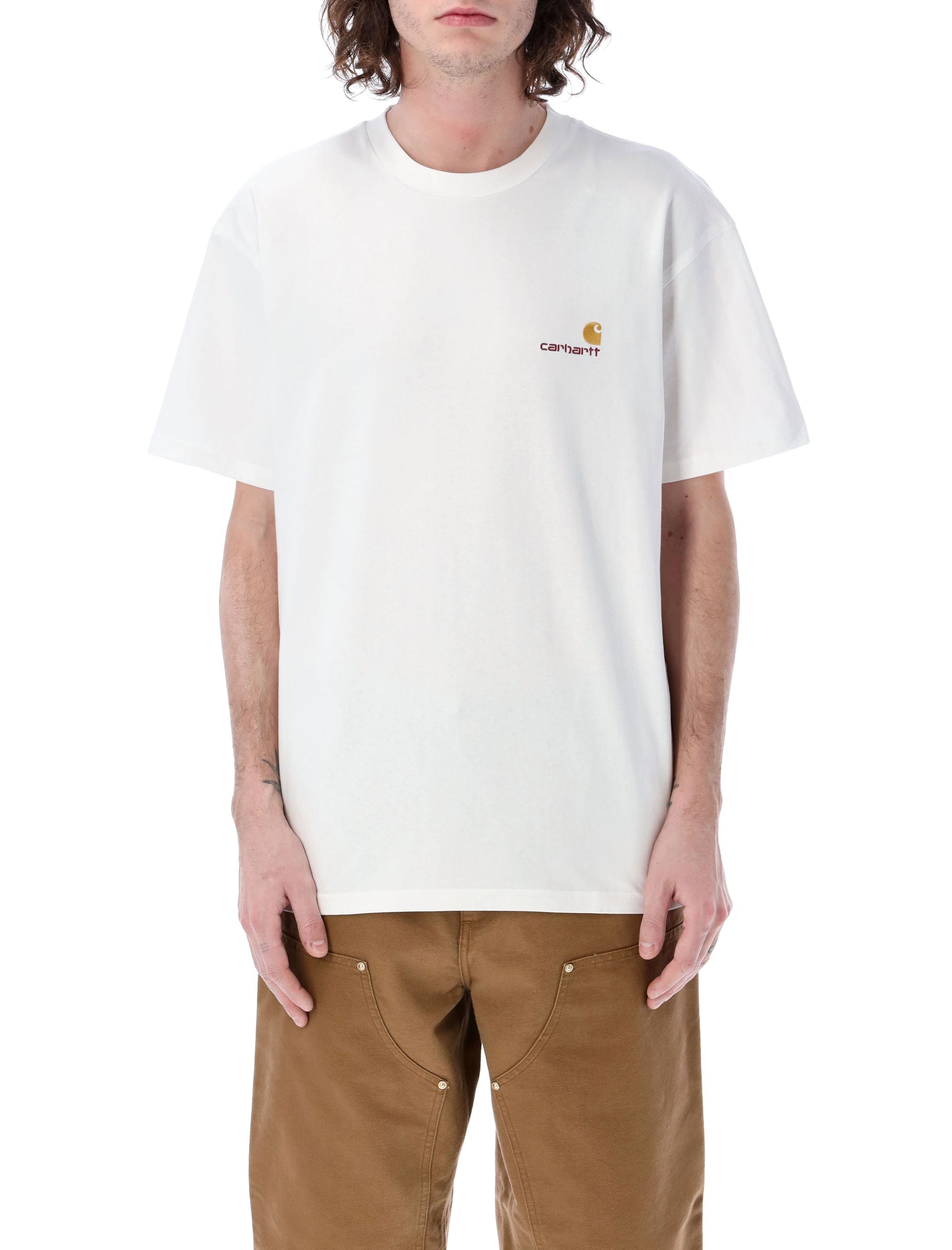 American script t-shirt White Organic Cotton Tshirt