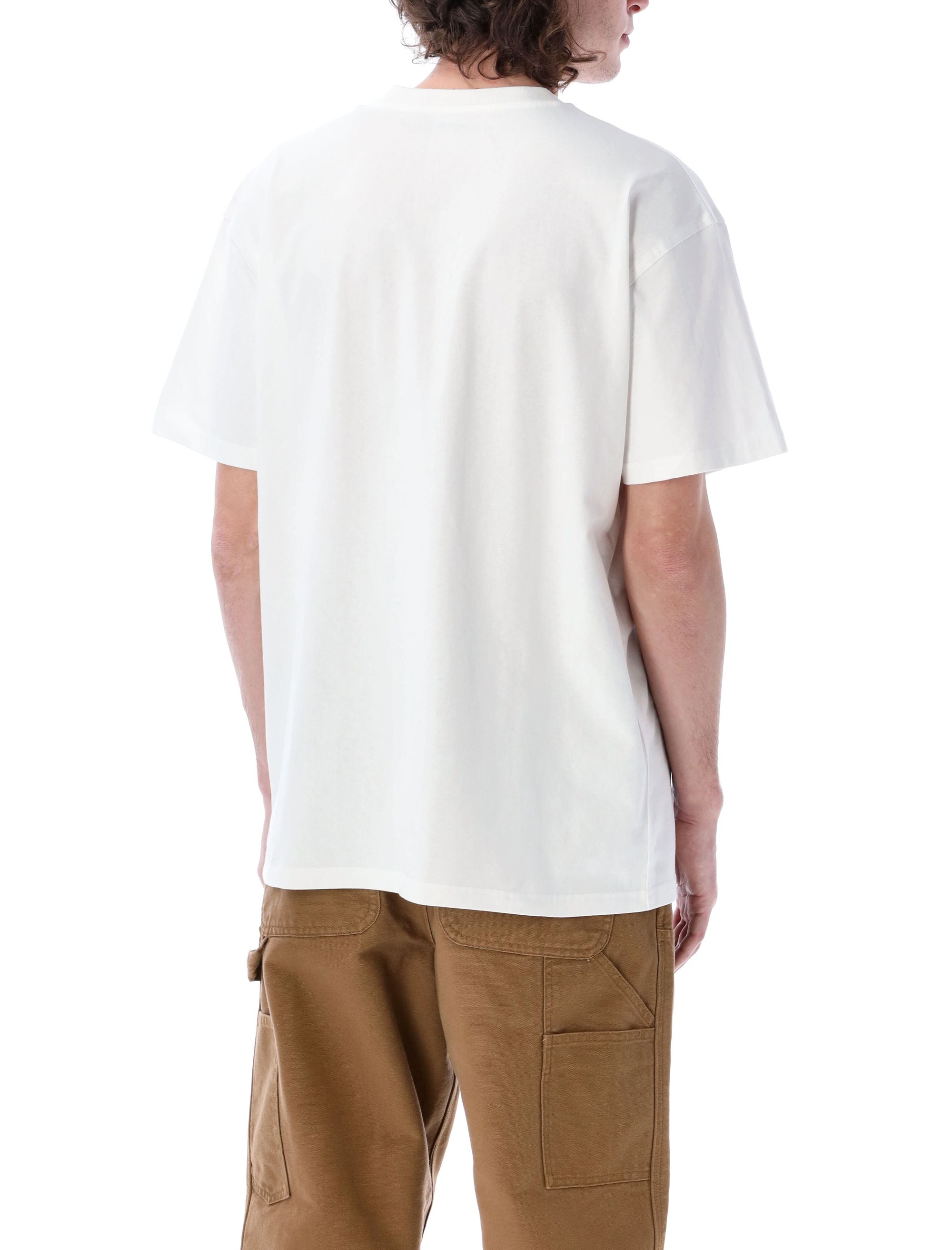 American script t-shirt White Organic Cotton Tshirt