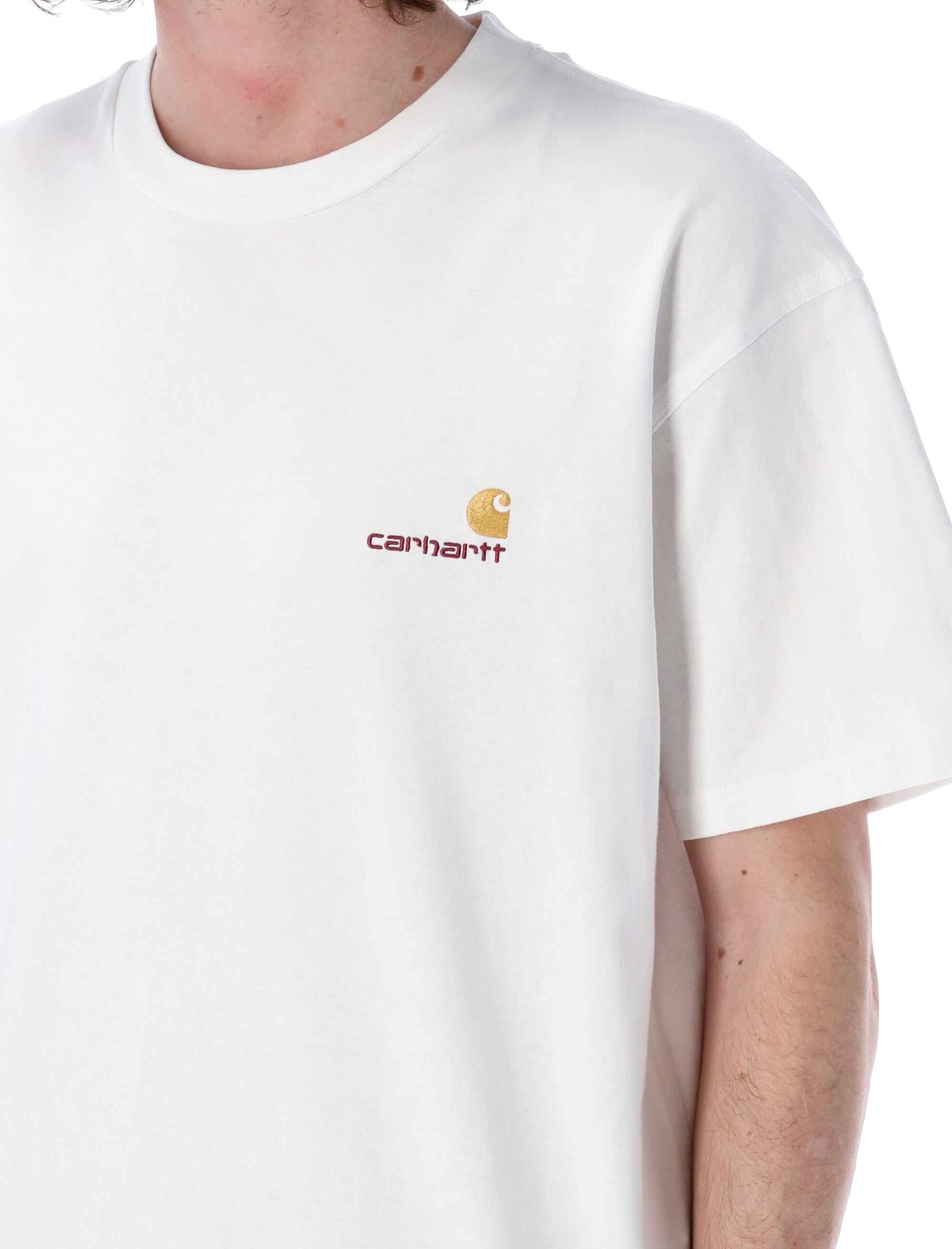 American script t-shirt White Organic Cotton Tshirt