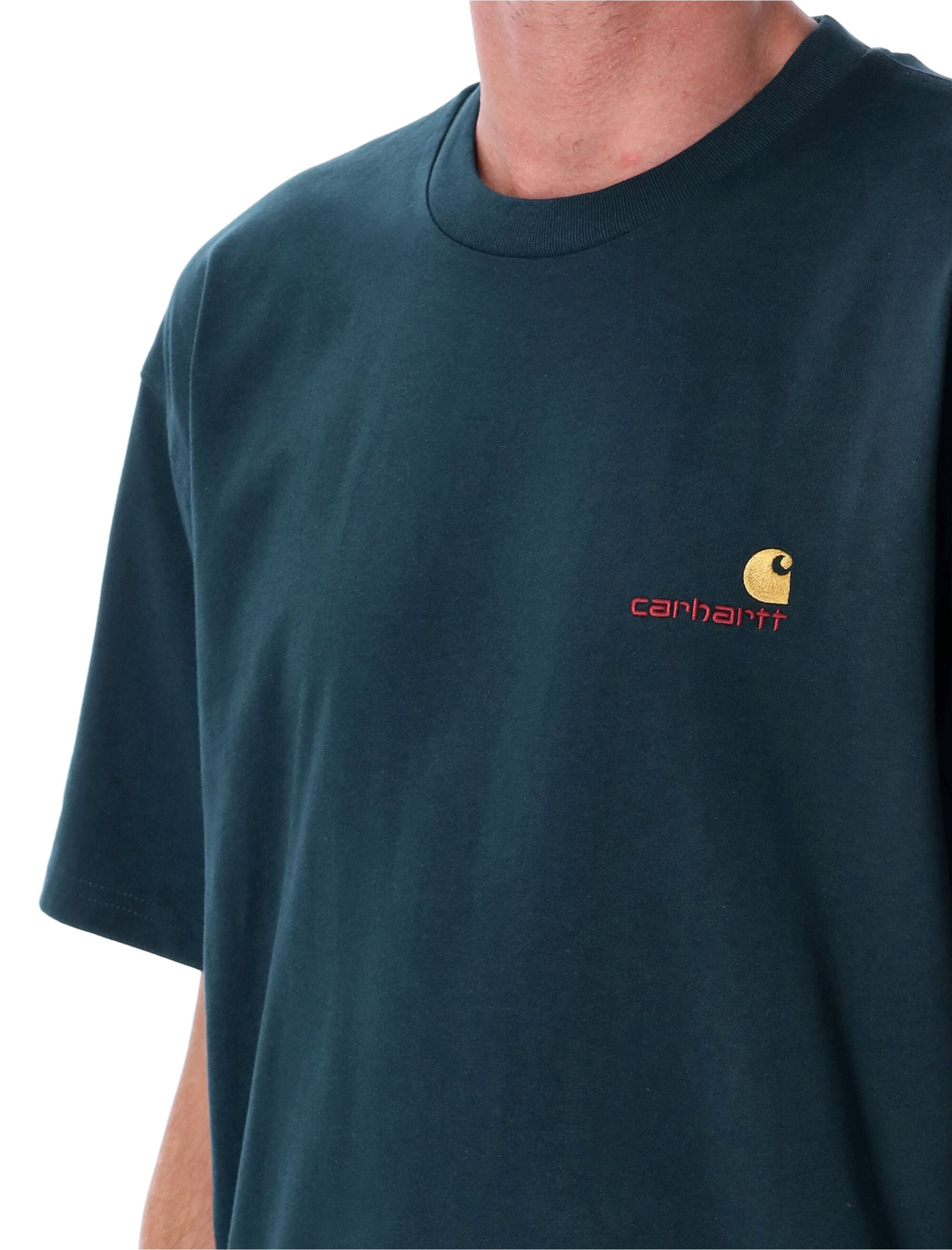 American script t-shirt Deep Lagoon Organic Cotton Tshirt