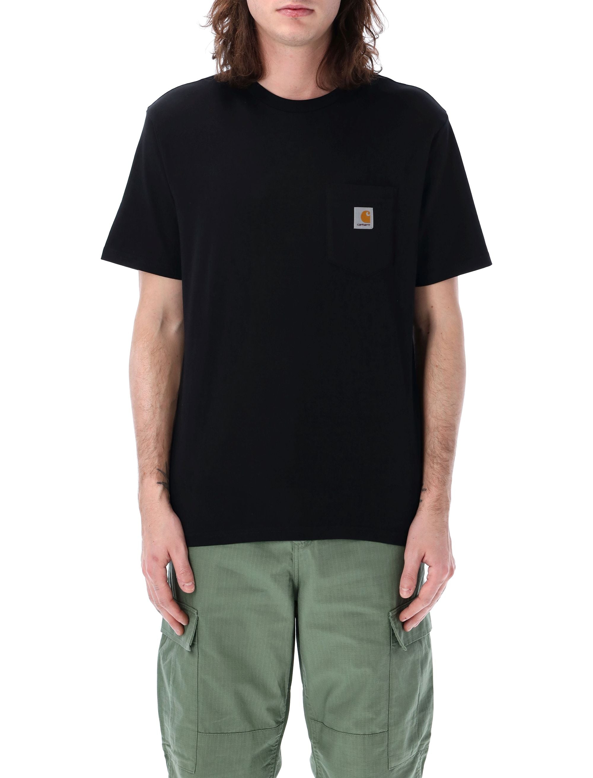 Pocket t-shirt Black Cotton Tshirt