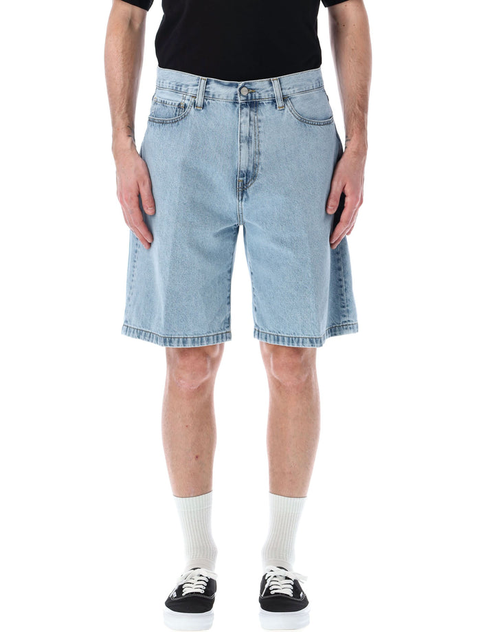 Landon short Blue Blitched Cotton