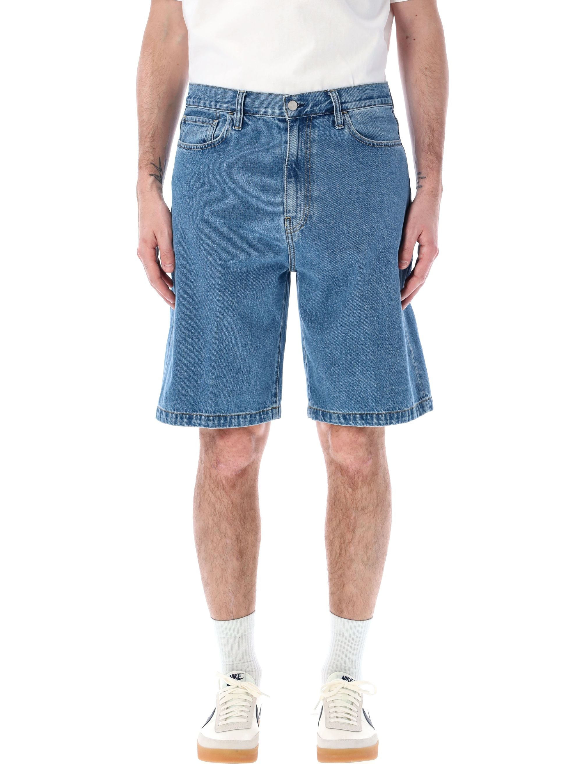 Landon short Blue Heavy Stone Wash Cotton