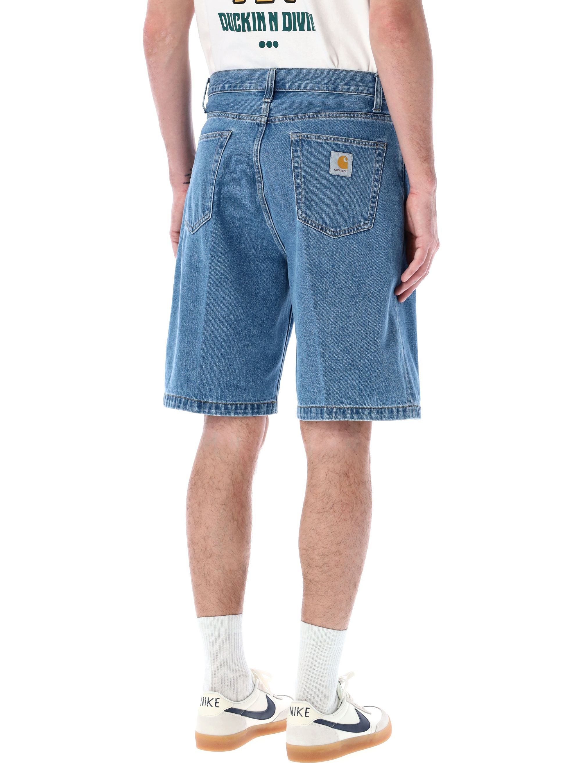 Landon short Blue Heavy Stone Wash Cotton