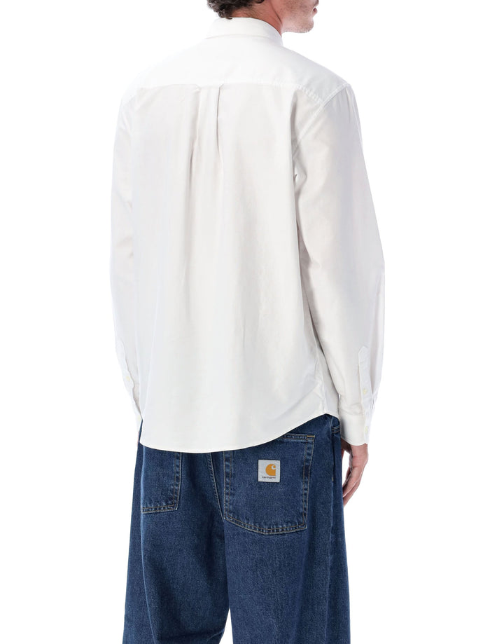 C-Logo Shirt White Cotton Oxford