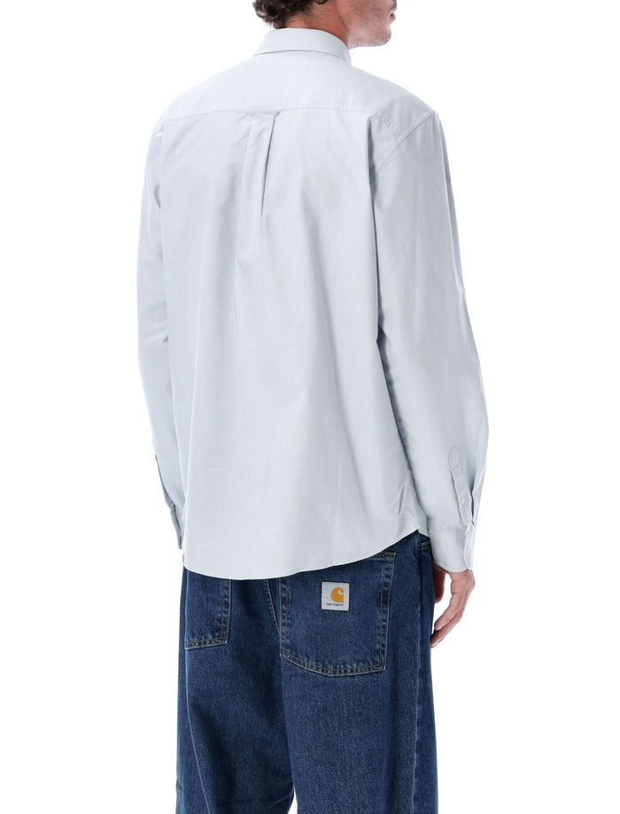 C-Logo Shirt Blue Fog Cotton Oxford