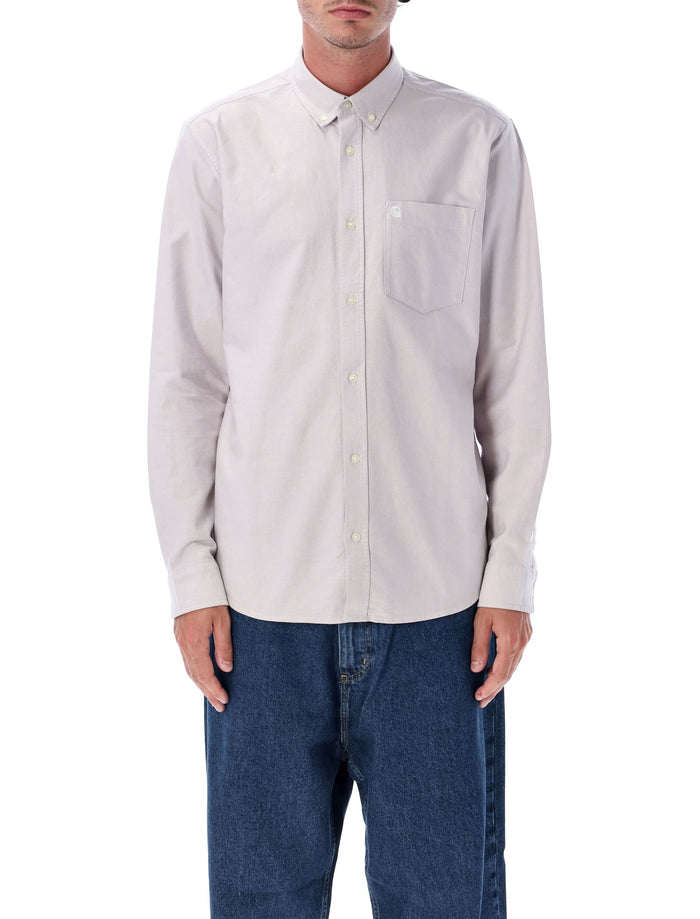 C-Logo Shirt Pink Fog Cotton Oxford