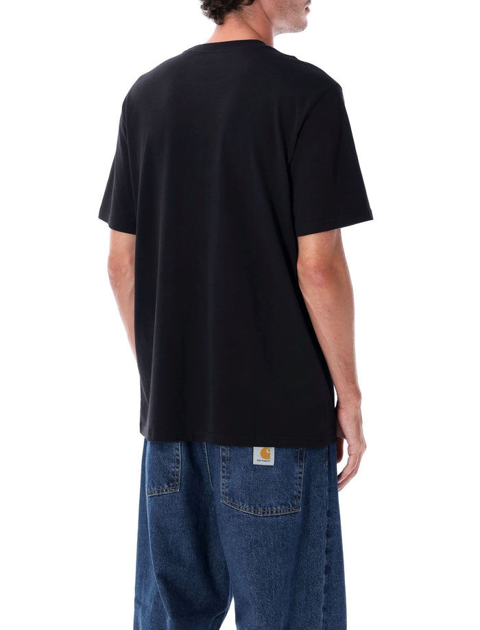 Work life roman t-shirt Black Cotton Single Jersey 190 G M² Tshirt