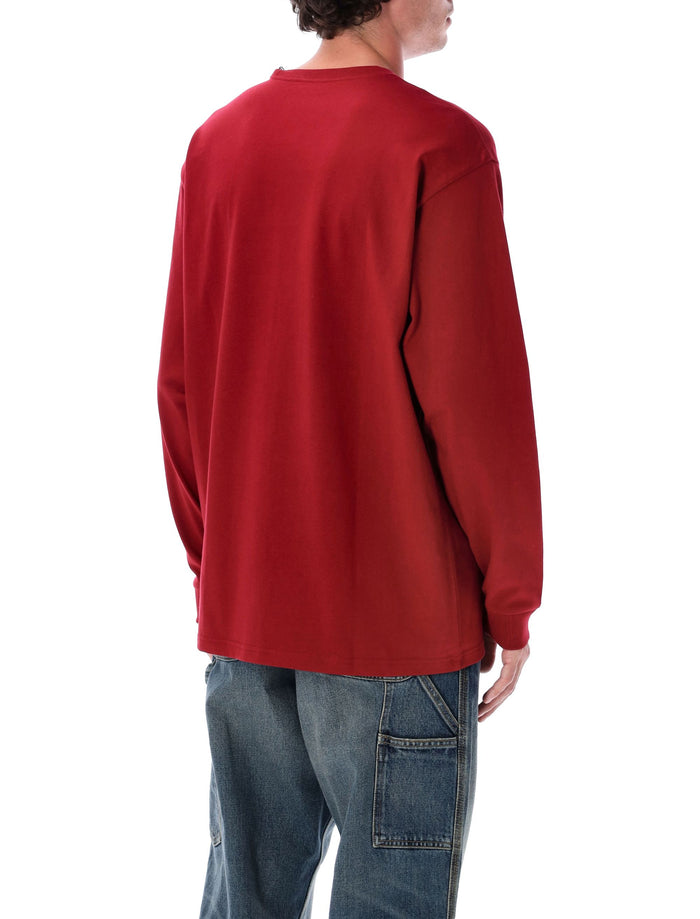 Carhartt Wip Cotton Chase Long Sleeve T-Shirt Scarlet / Gold