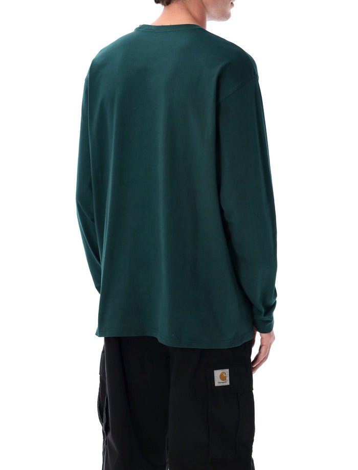 Carhartt Wip Cotton Chase Long Sleeve T-Shirt Dark Fir / Gold