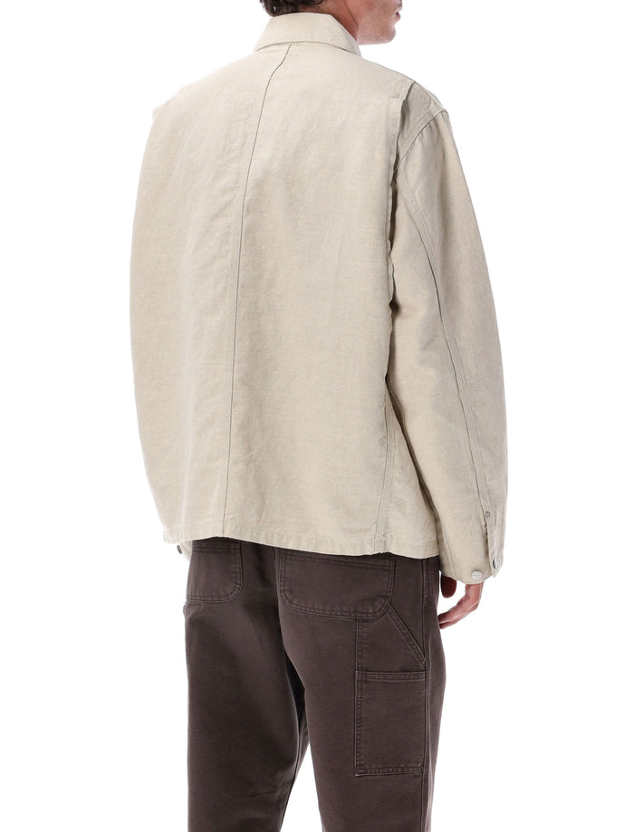 Walter Cotton-Linen Chore Coat Natural Jacket