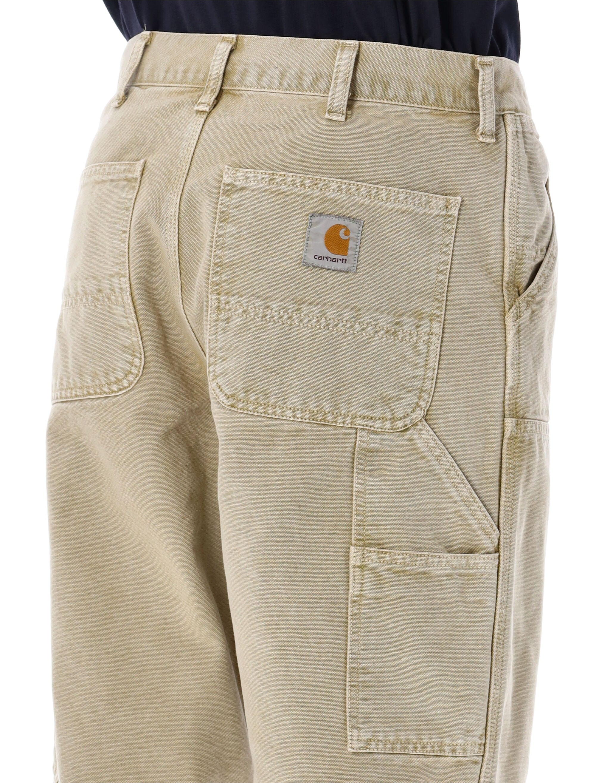 Double Knee Organic Canvas Pants Dusty H Brown Cotton
