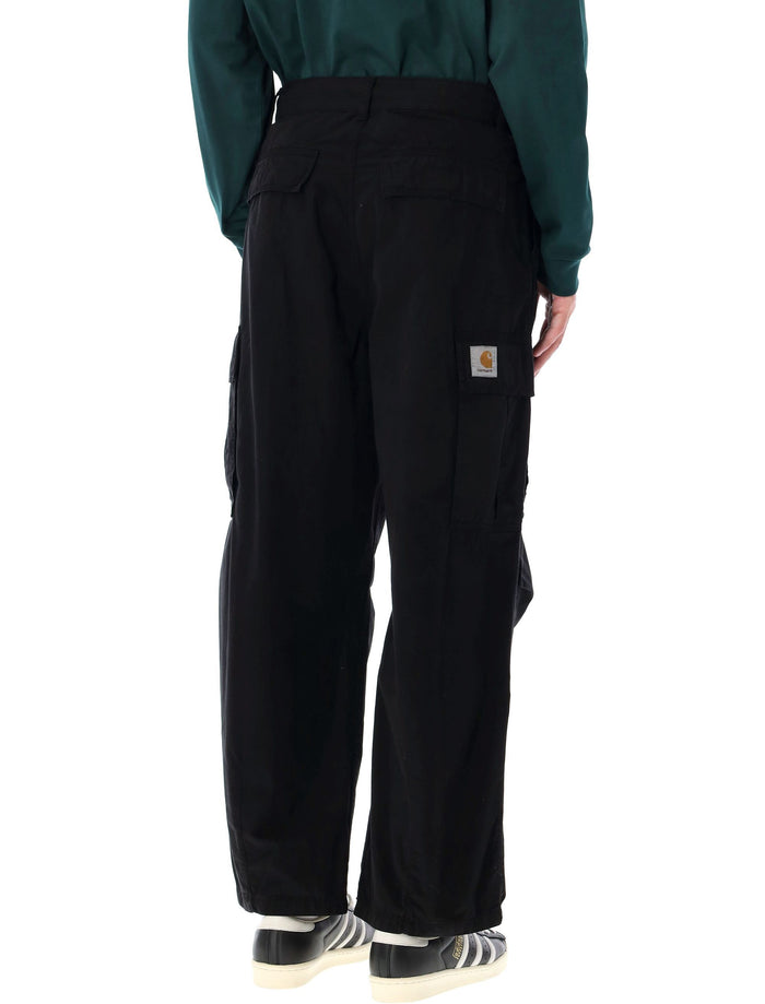 Cole Relaxed Fit Cargo Pants Black Cotton