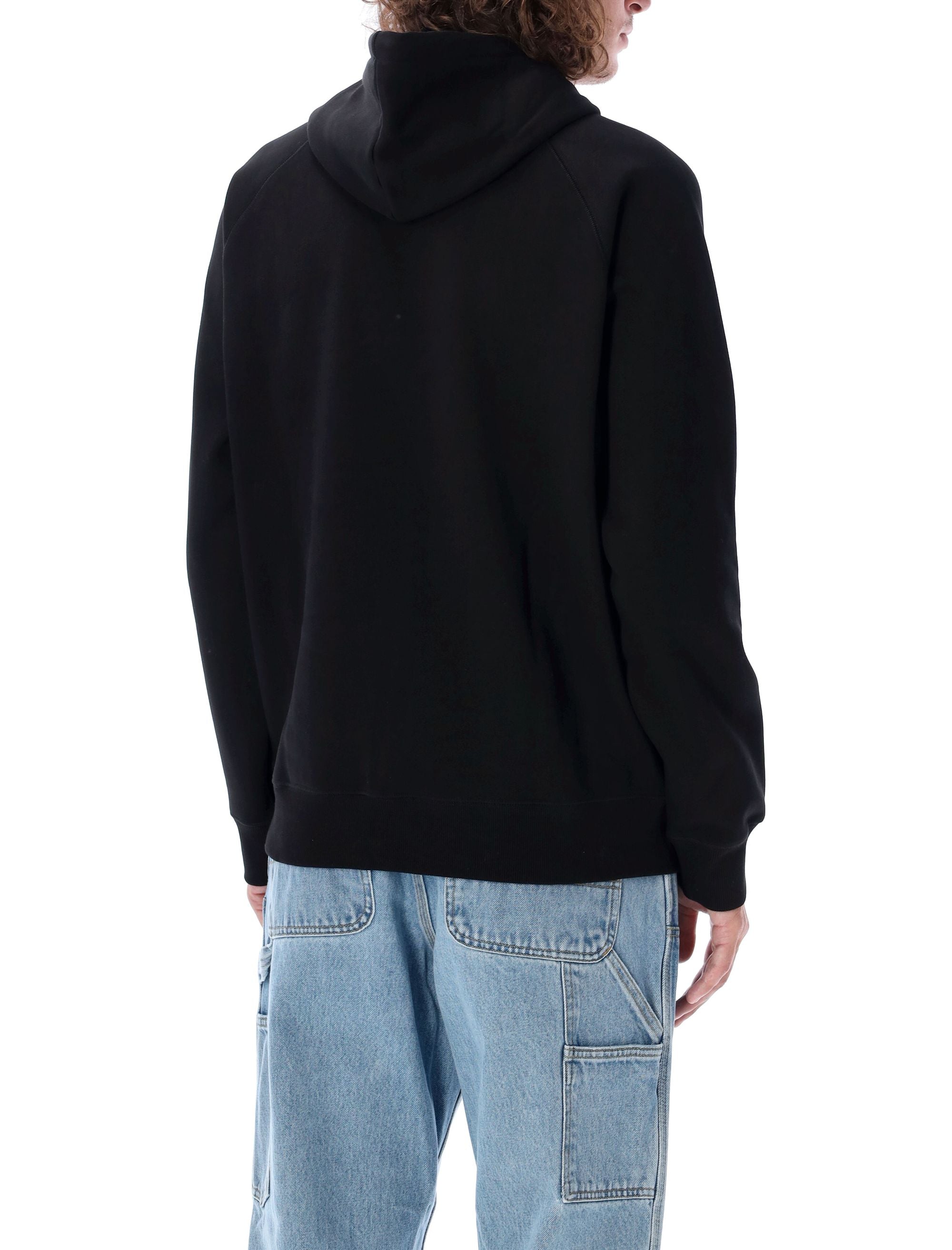 Carhartt WIP Chase hoodie with embroidered logo Black / Gold Cotton Sweatshirt