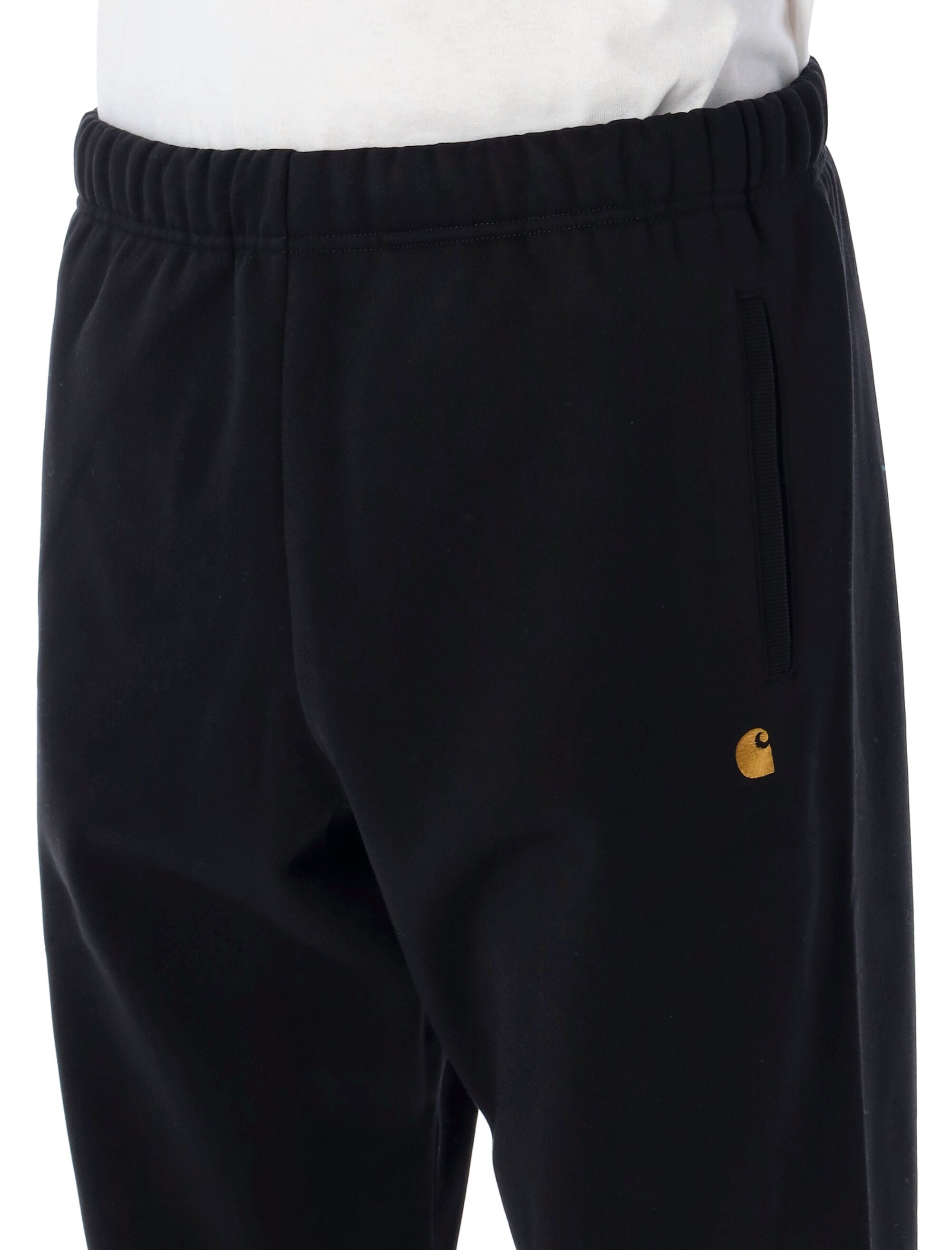 Carhartt WIP Chase sweatpants Black / Gold Cotton Pant