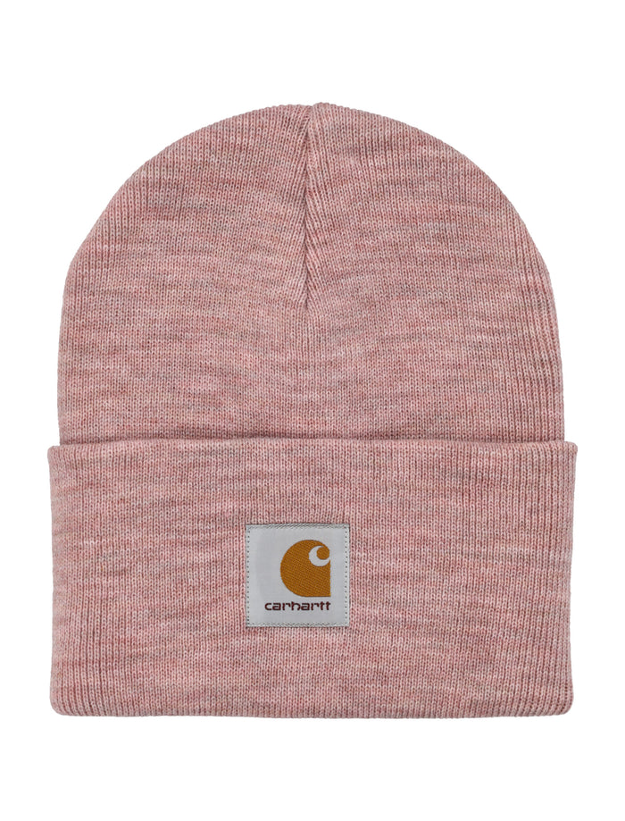 Logo patch beanie Glassy Pink Acrylic Hat