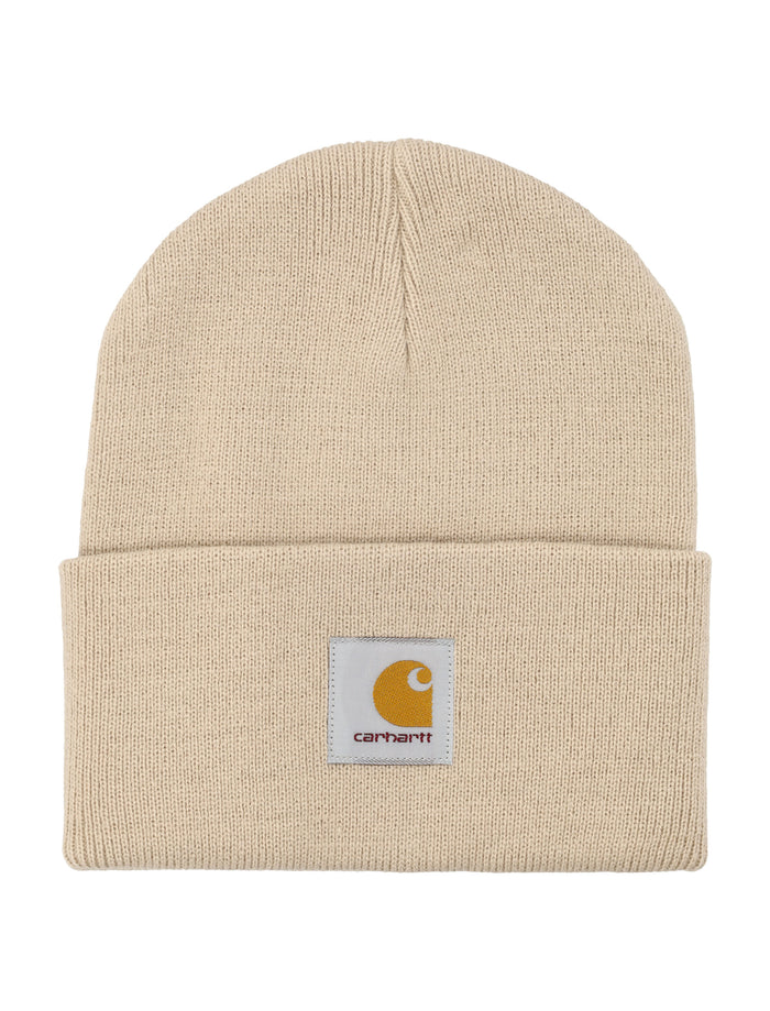 Carhartt WIP Logo Patch Beanie Fleur De Sel Acrylic Hat