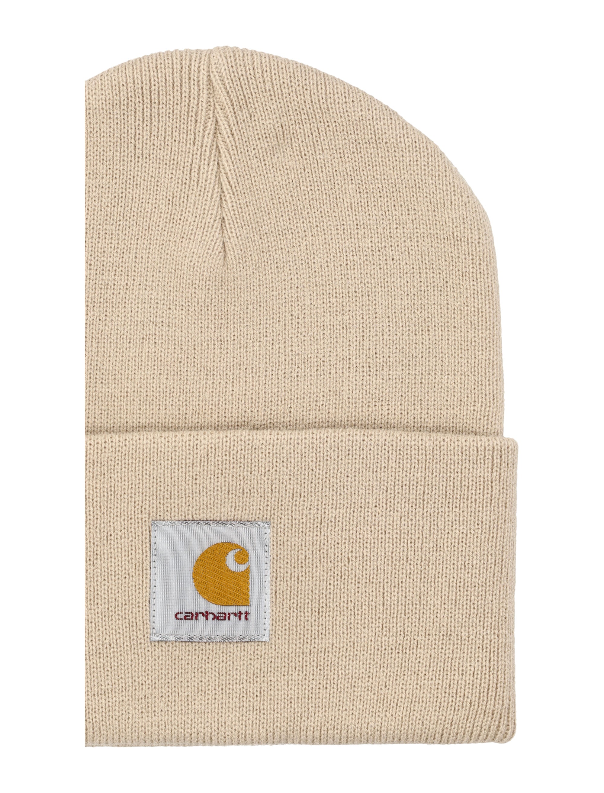 Carhartt WIP Logo Patch Beanie Fleur De Sel Acrylic Hat