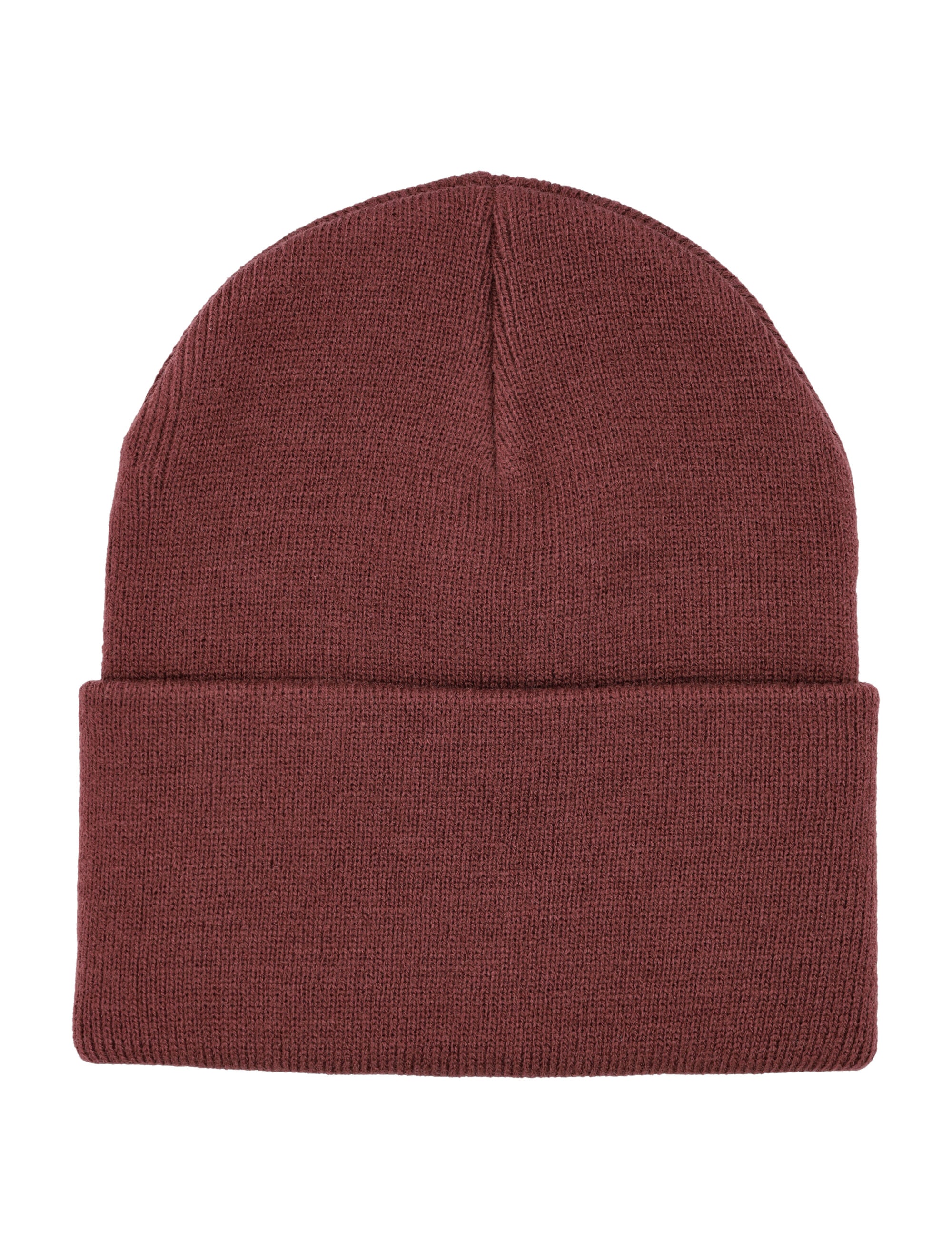 Carhartt WIP Logo Patch Beanie Burgundy Acrylic Hat