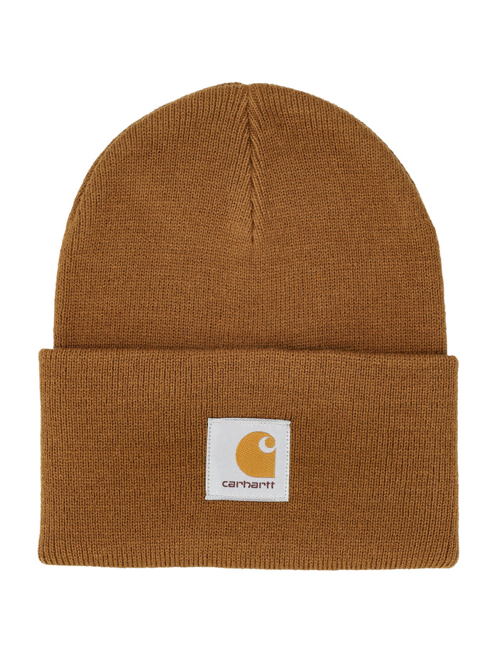 Carhartt WIP Logo Patch Beanie Hamilton Brown Acrylic Hat
