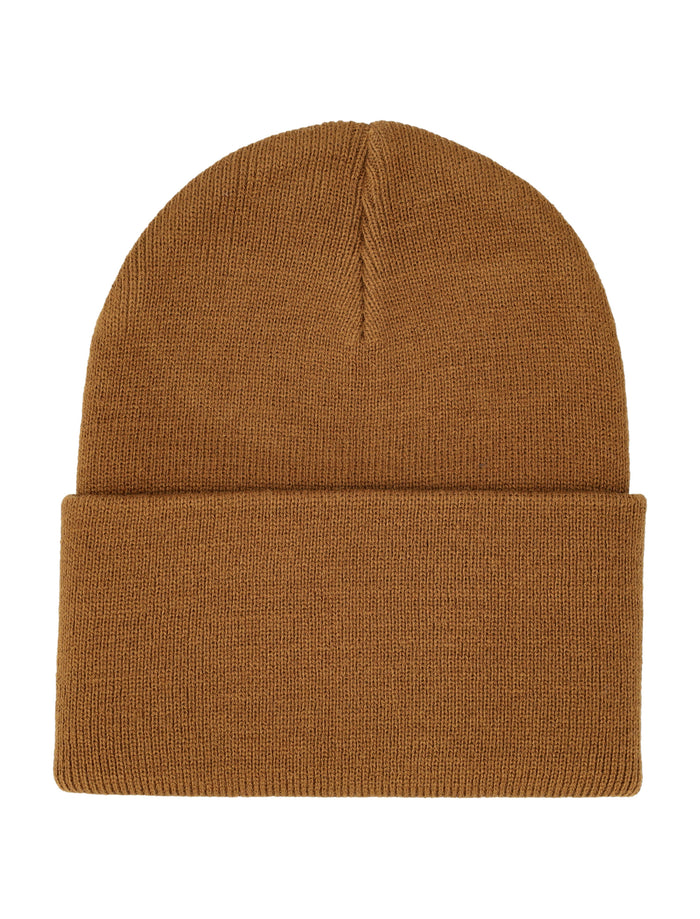 Carhartt WIP Logo Patch Beanie Hamilton Brown Acrylic Hat