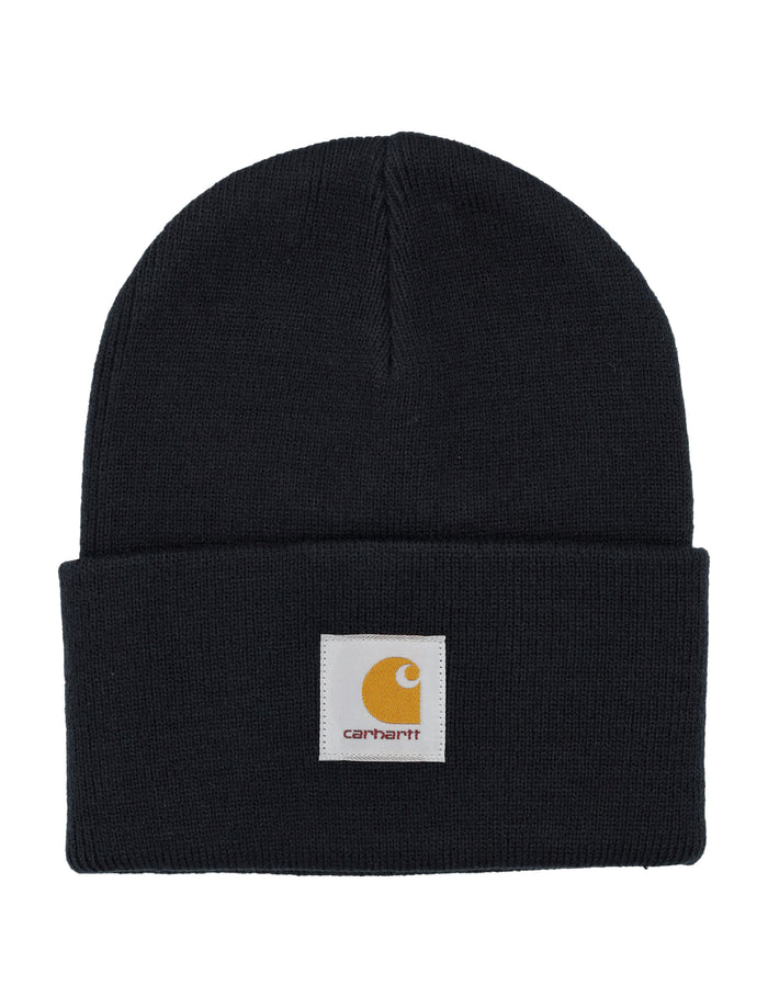 Carhartt WIP Logo Patch Beanie Dark Navy Acrylic Hat