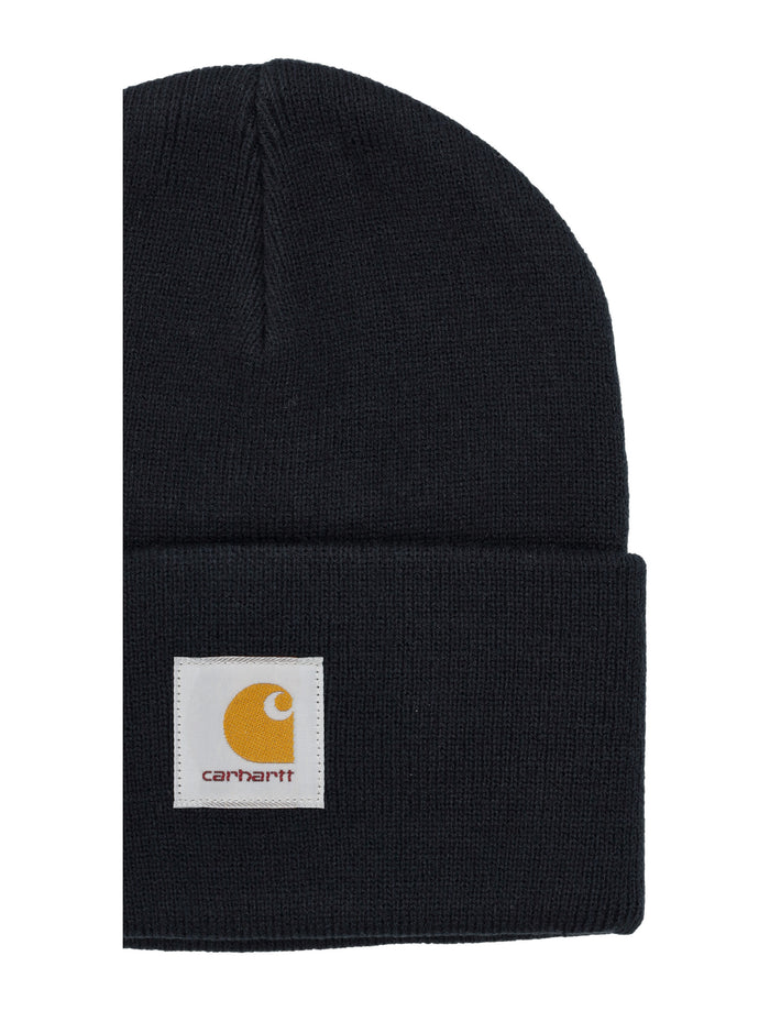 Carhartt WIP Logo Patch Beanie Dark Navy Acrylic Hat