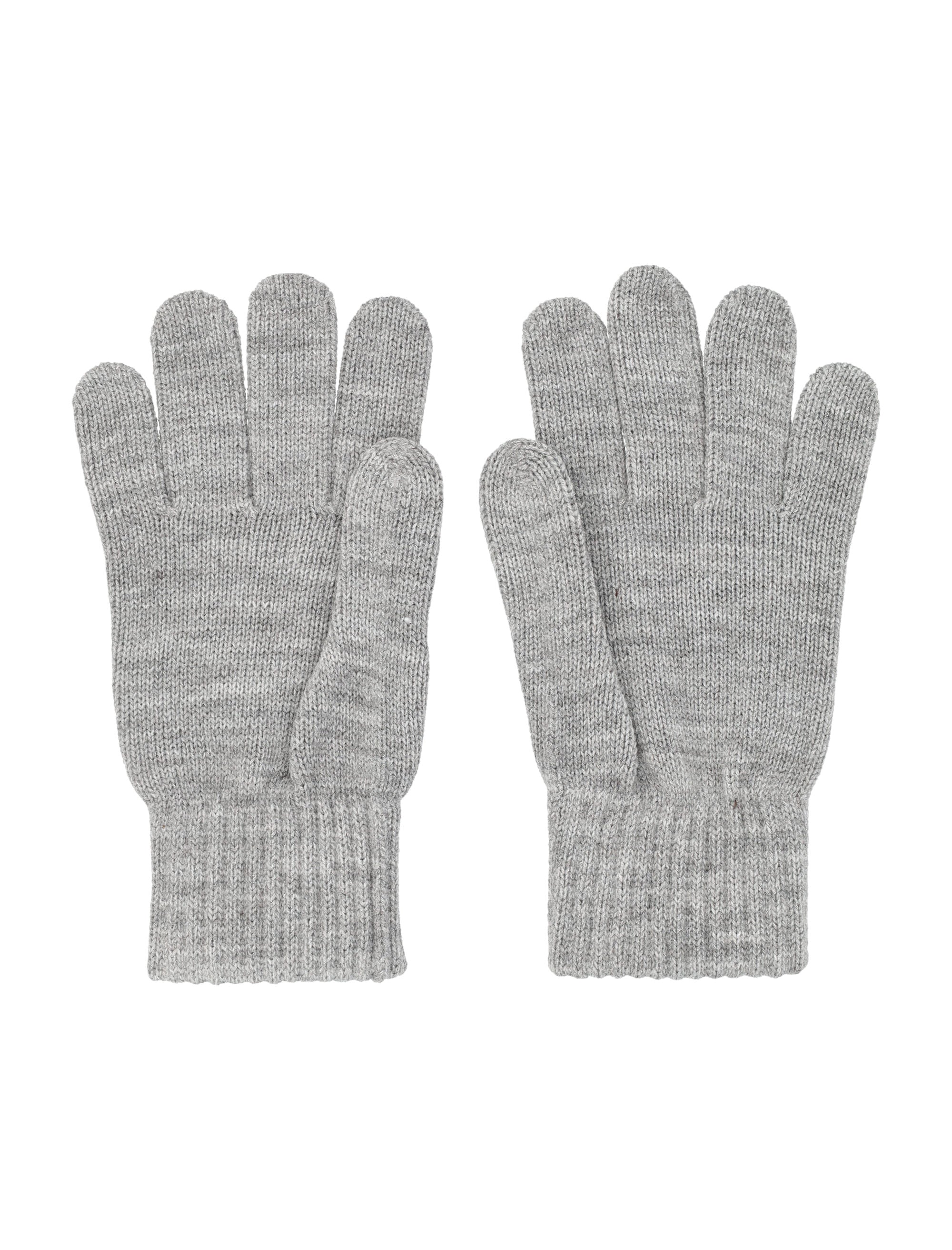 Carhartt WIP Watch gloves with ribbed cuffs Grey Heather Acrylic