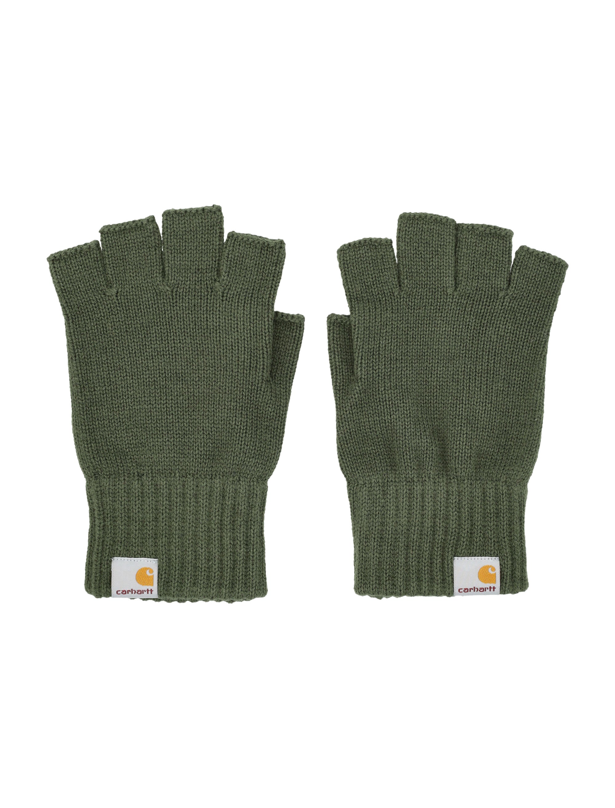 Carhartt WIP Logo fingerless knit mittens Opuntia Acrylic Glove