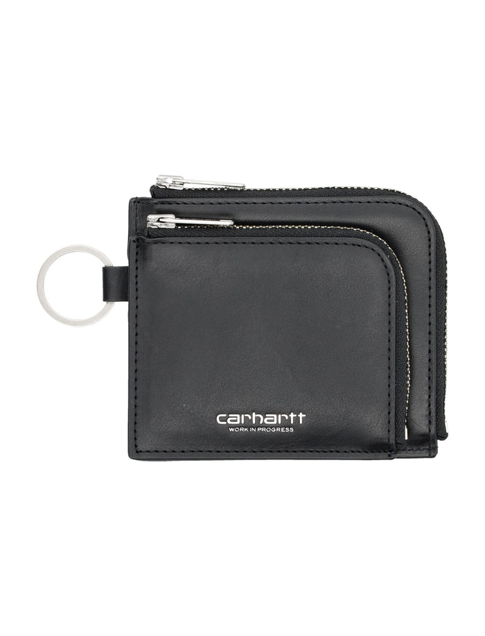 Double Vegas zip wallet Black Cow Leather