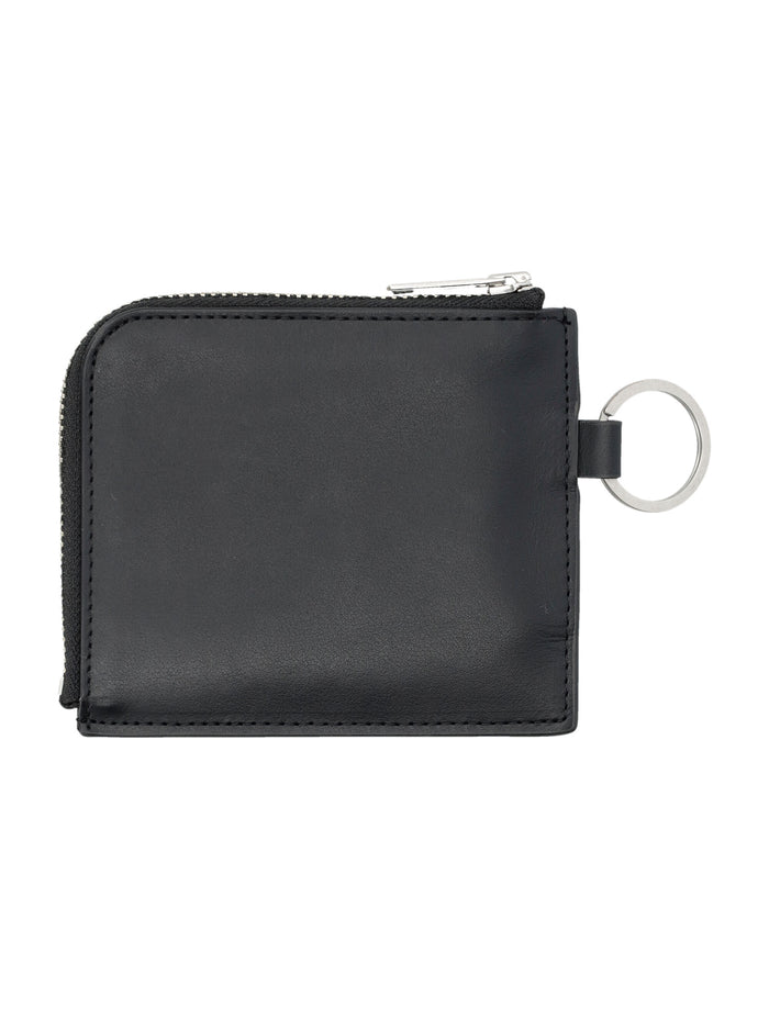 Double Vegas zip wallet Black Cow Leather