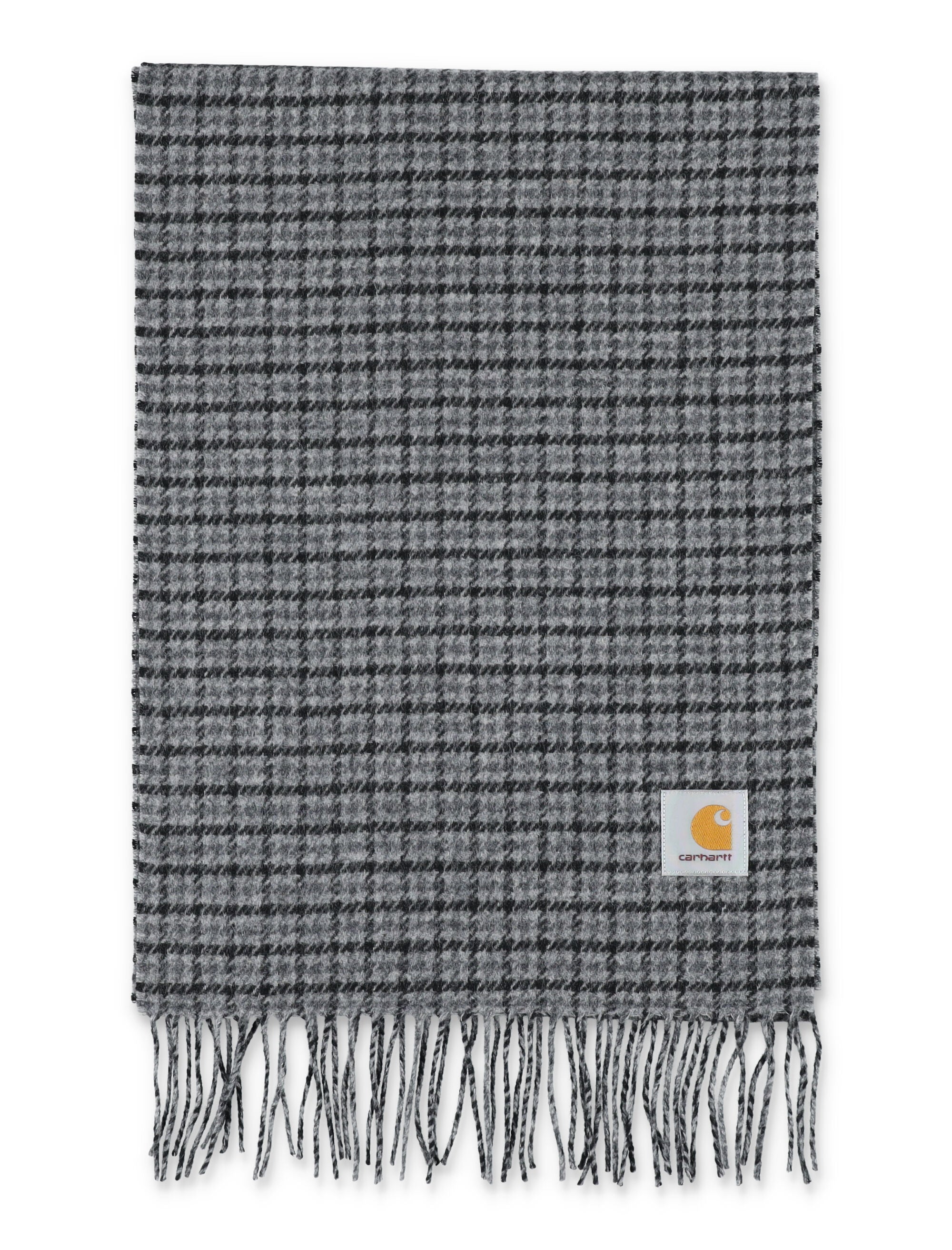 Carhartt WIP Lowis checked scarf Grey Heather Wool