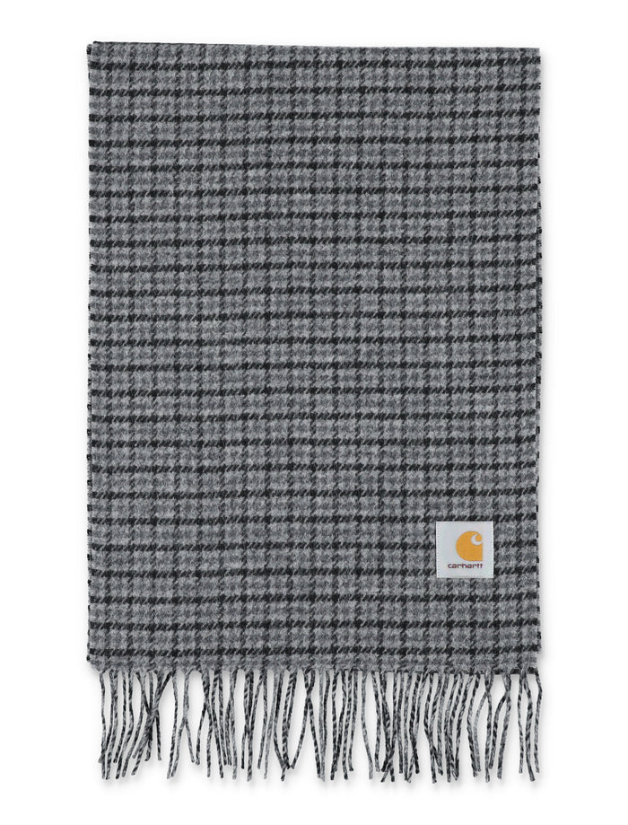 Carhartt WIP Lowis checked scarf Grey Heather Wool